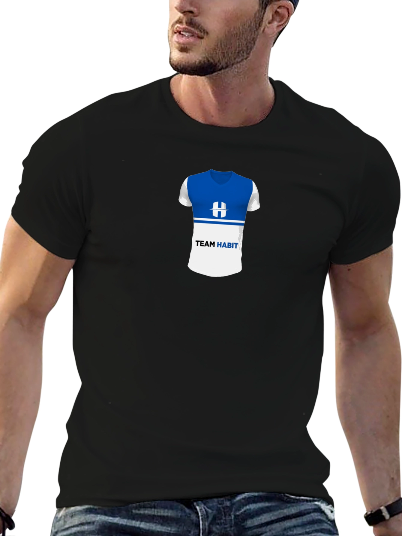 Team Habit Black T-Shirt - Stylish & Comfortable