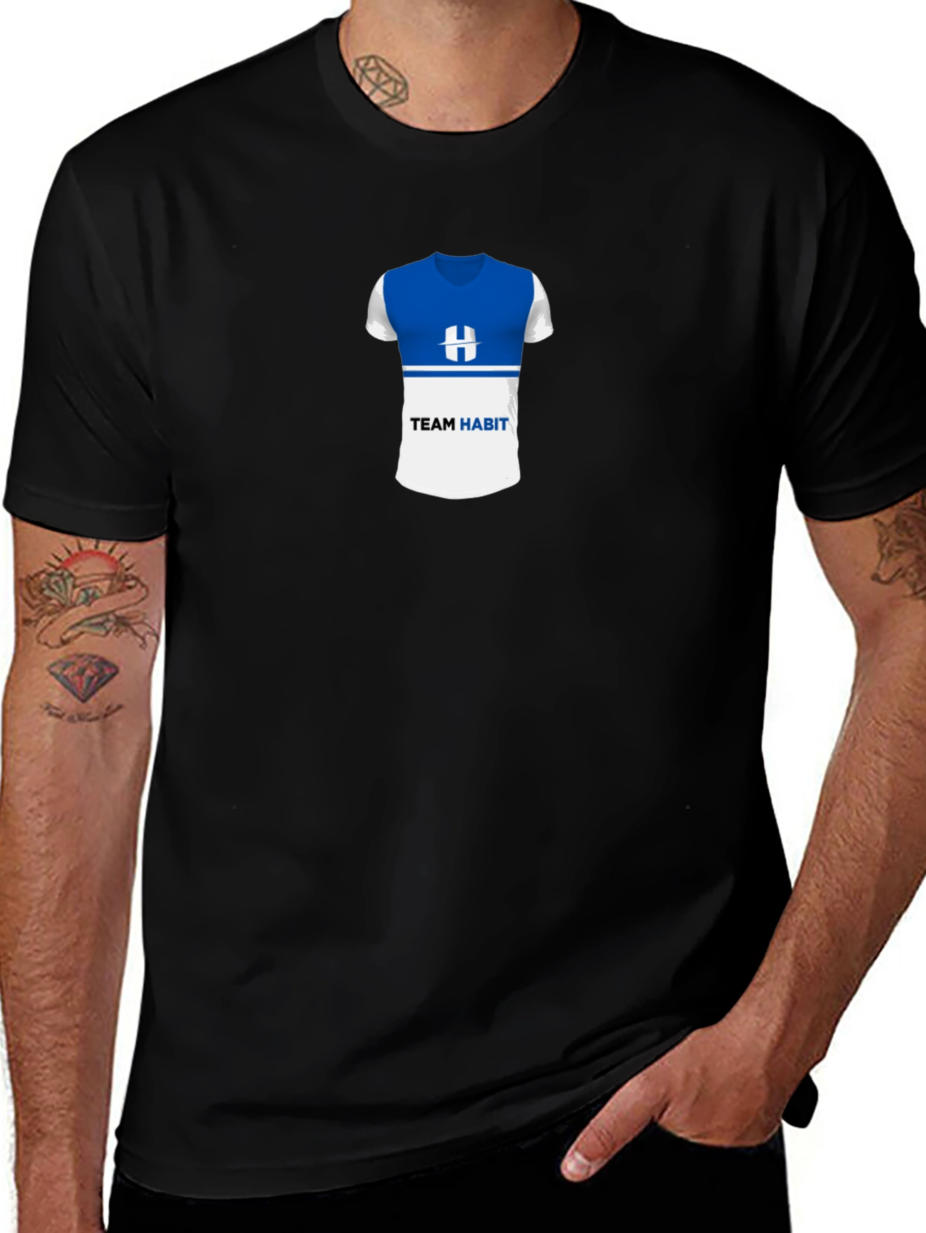 Team Habit Black T-Shirt - Stylish & Comfortable