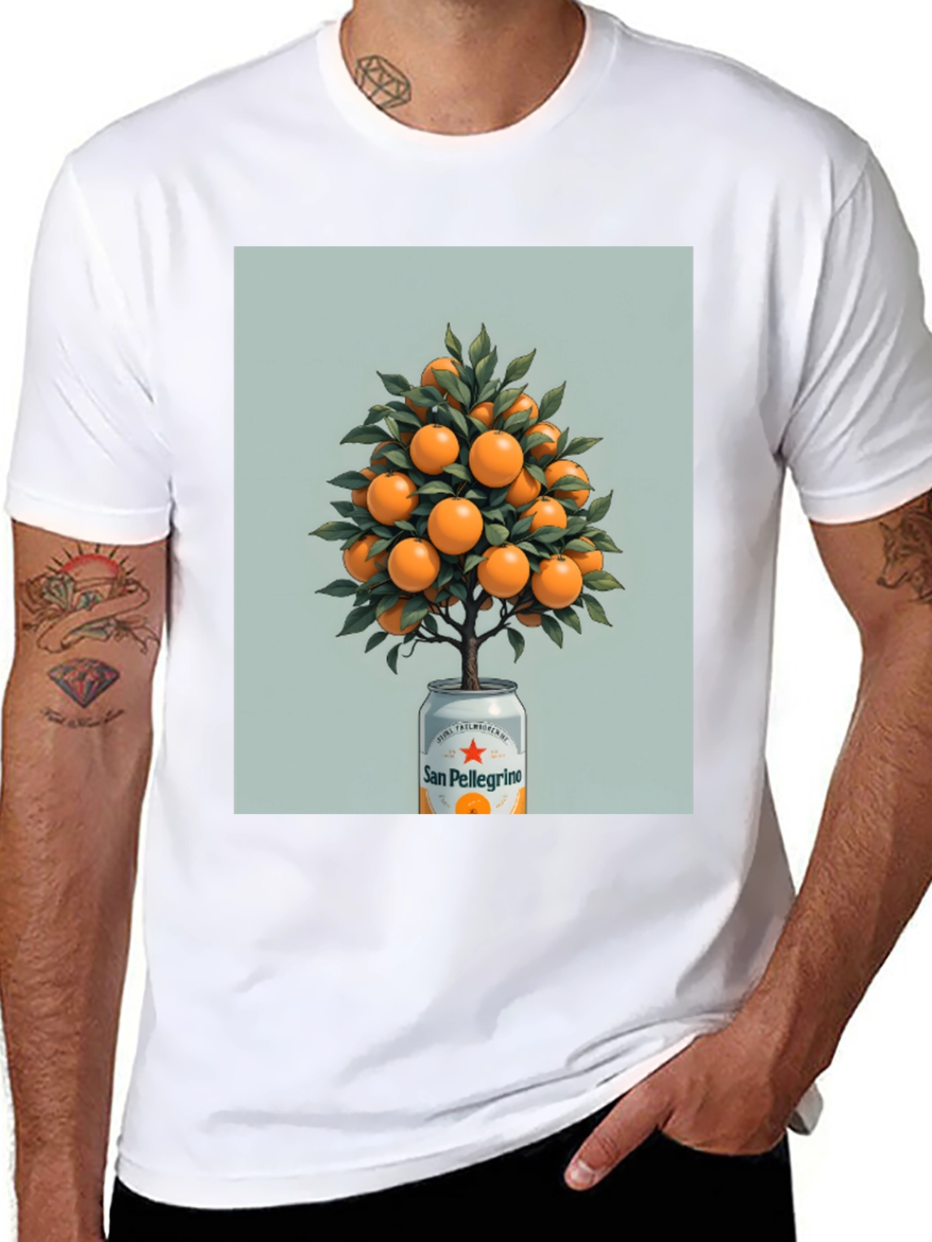 San Pellegrino Orange Tree Graphic Tee