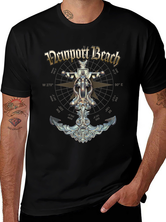 Newport Beach Nautical Anchor T-Shirt