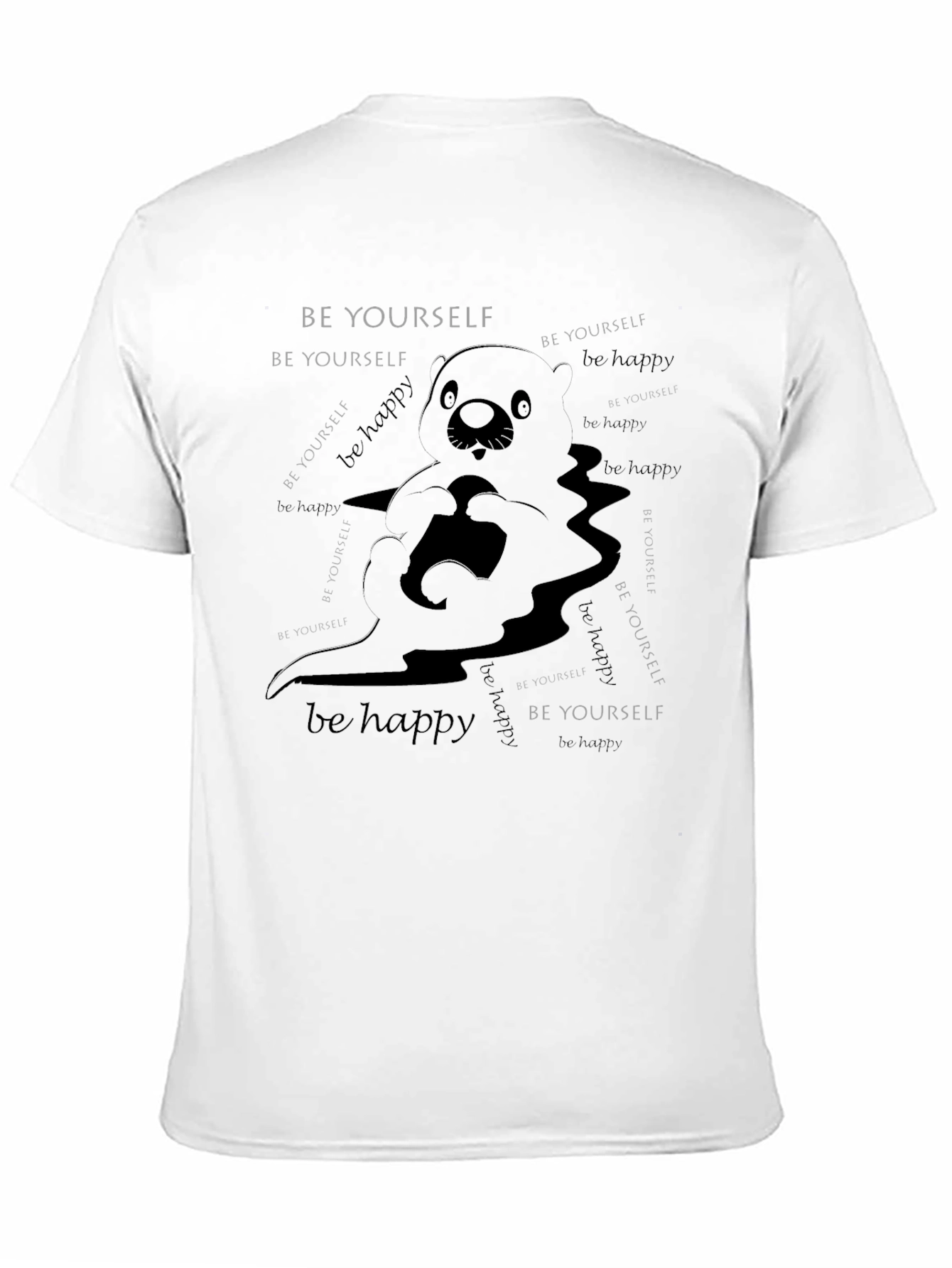 Be Yourself Otter Graphic Tee - Black