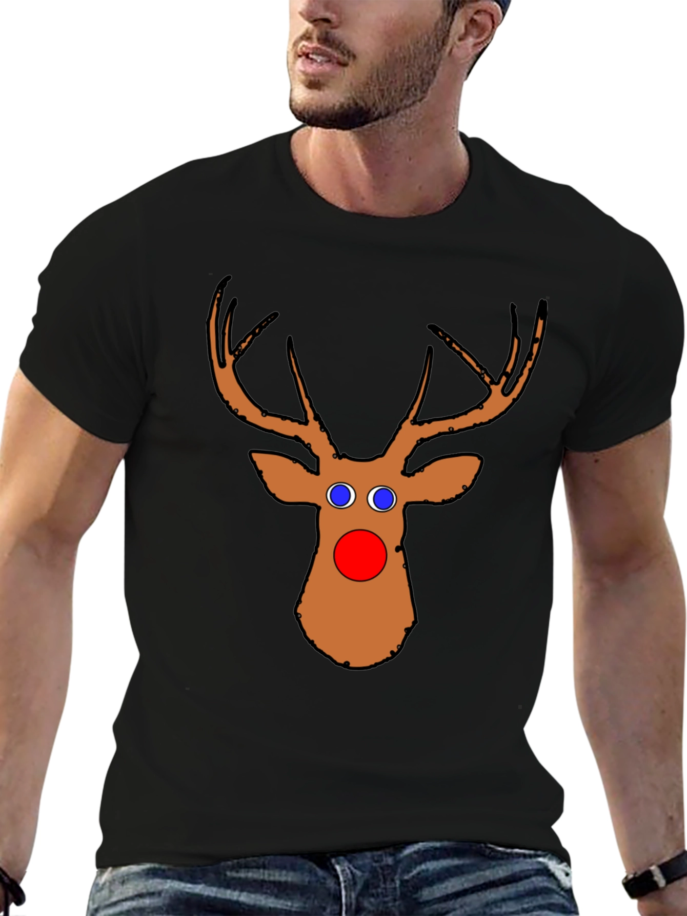 Rudolph Reindeer Graphic Tee - Holiday Cheer