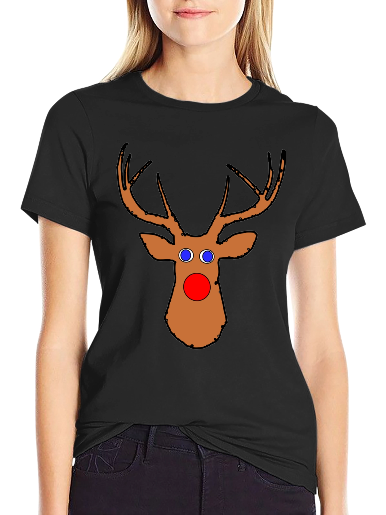 Rudolph Reindeer Graphic Tee - Holiday Cheer