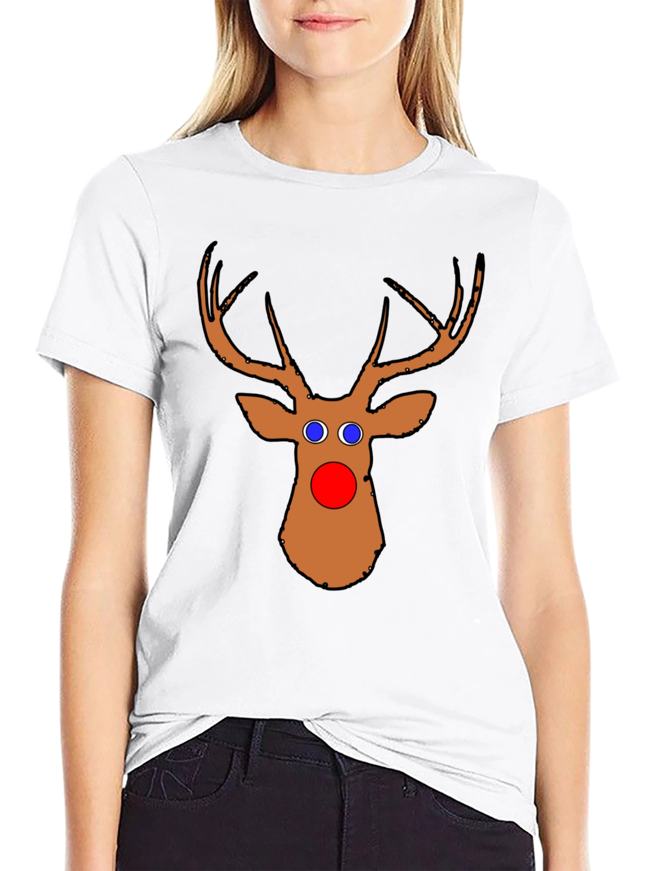 Rudolph Reindeer Graphic Tee - Holiday Cheer