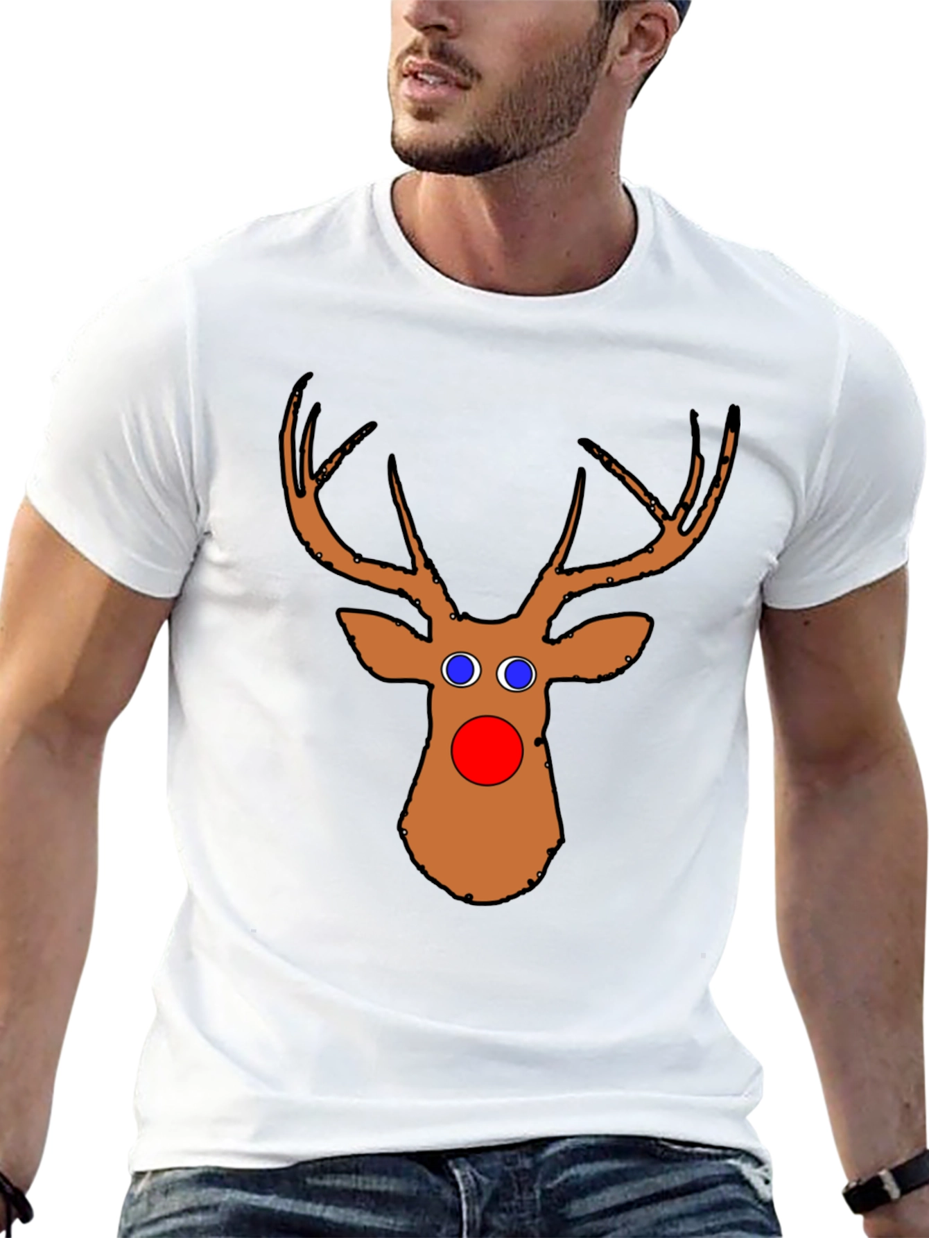 Rudolph Reindeer Graphic Tee - Holiday Cheer