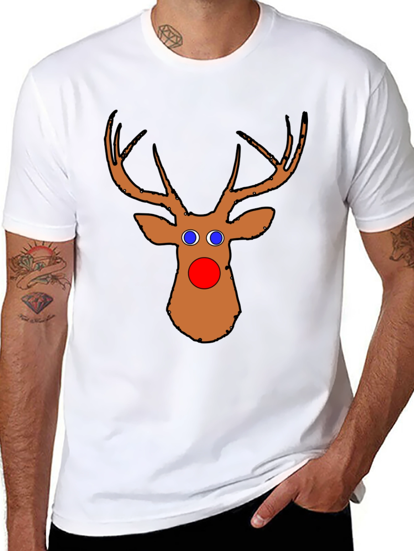 Rudolph Reindeer Graphic Tee - Holiday Cheer