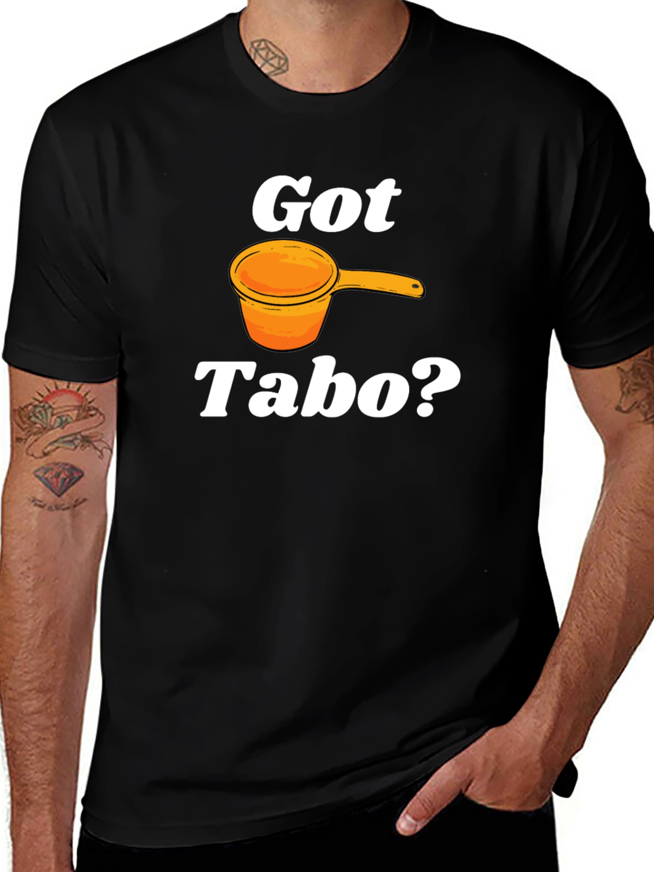 Got Tabo? Funny Filipino Water Dipper Black T-Shirt