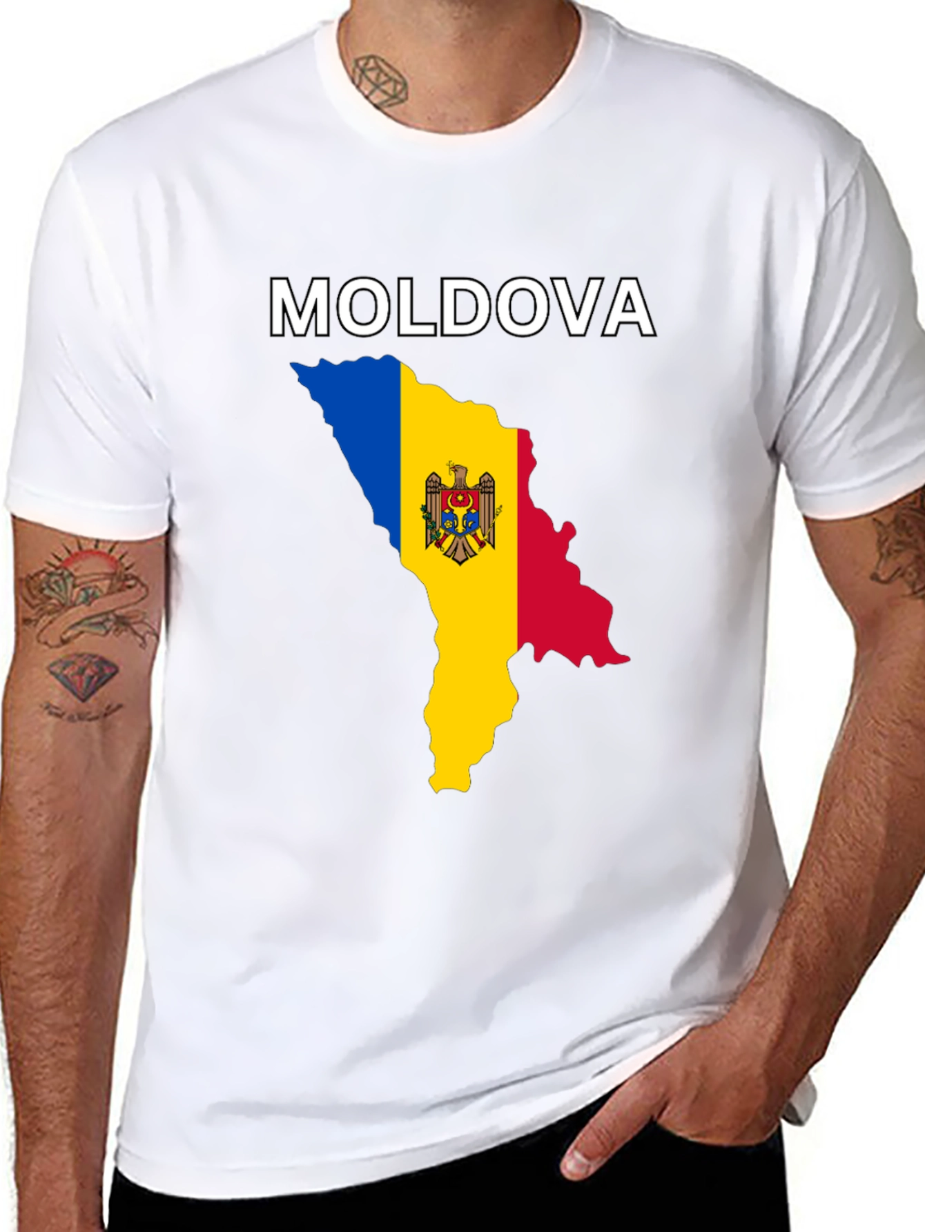 Moldova Flag Map T-Shirt - Show Your Pride!