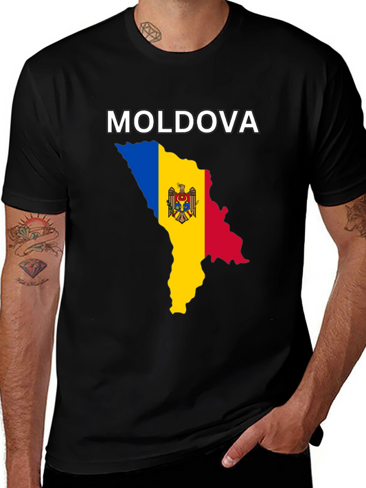 Moldova Flag Map T-Shirt - Show Your Pride!