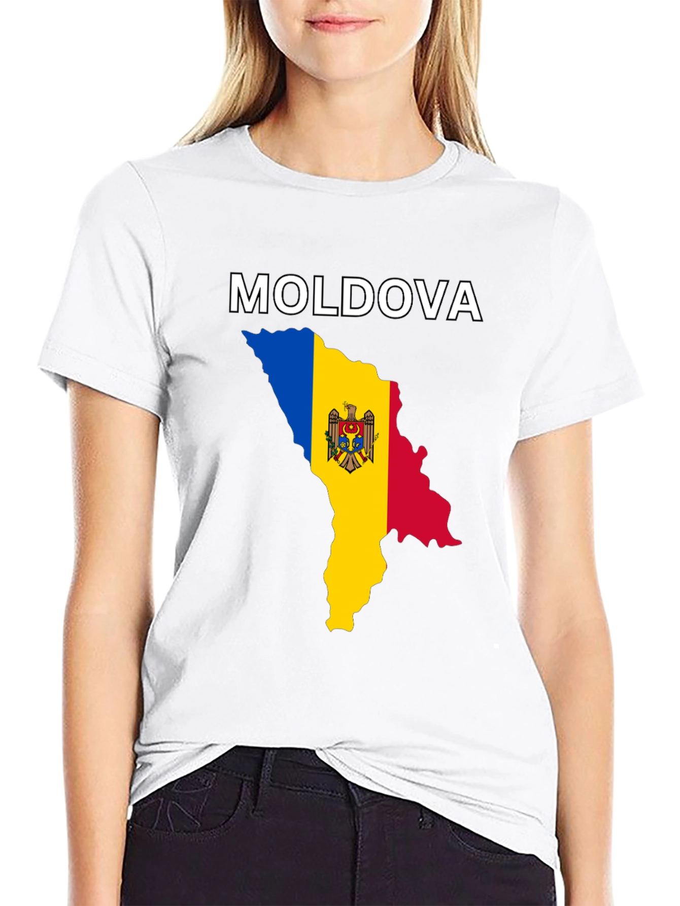 Moldova Flag Map T-Shirt - Show Your Pride!