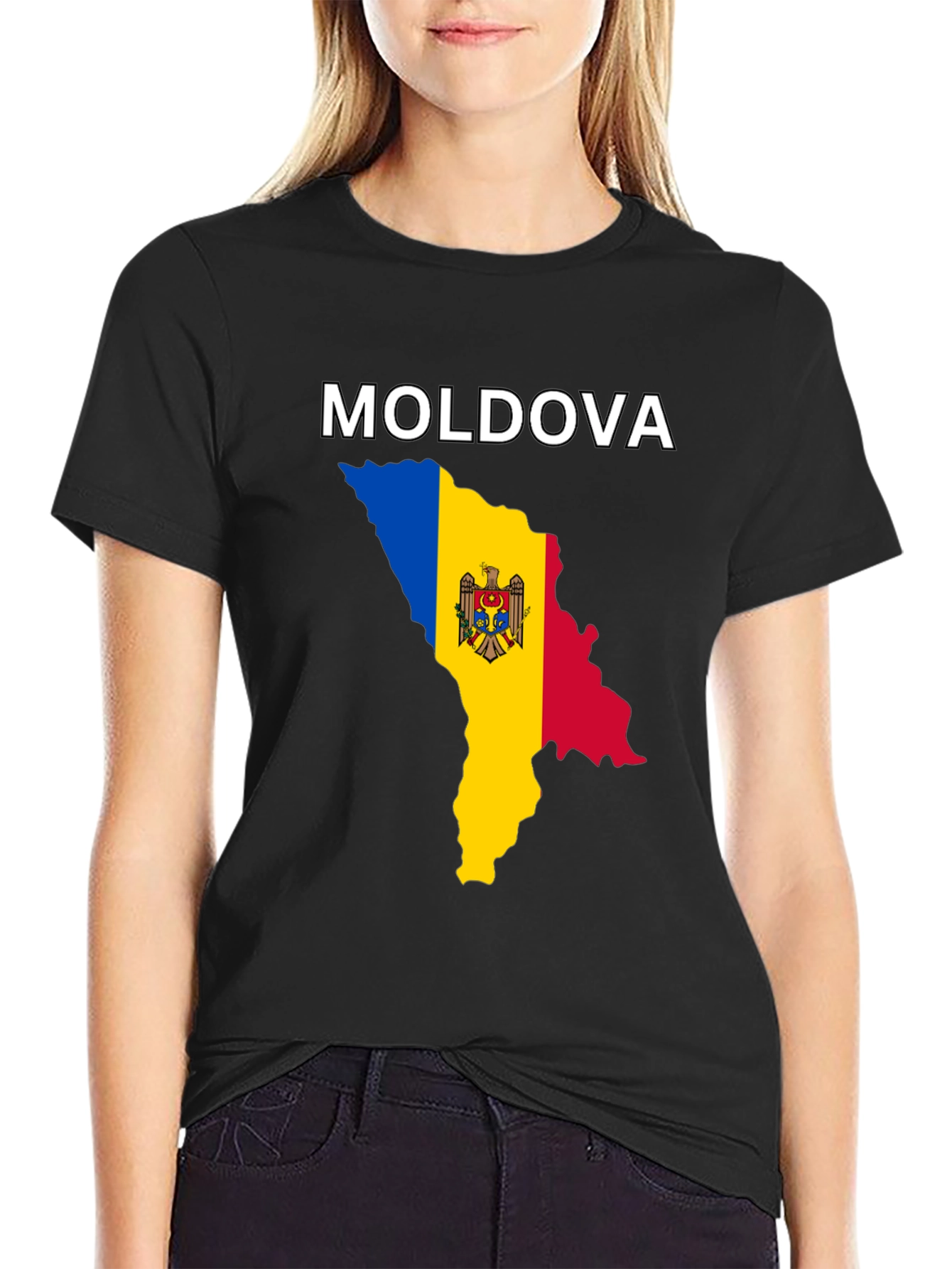 Moldova Flag Map T-Shirt - Show Your Pride!