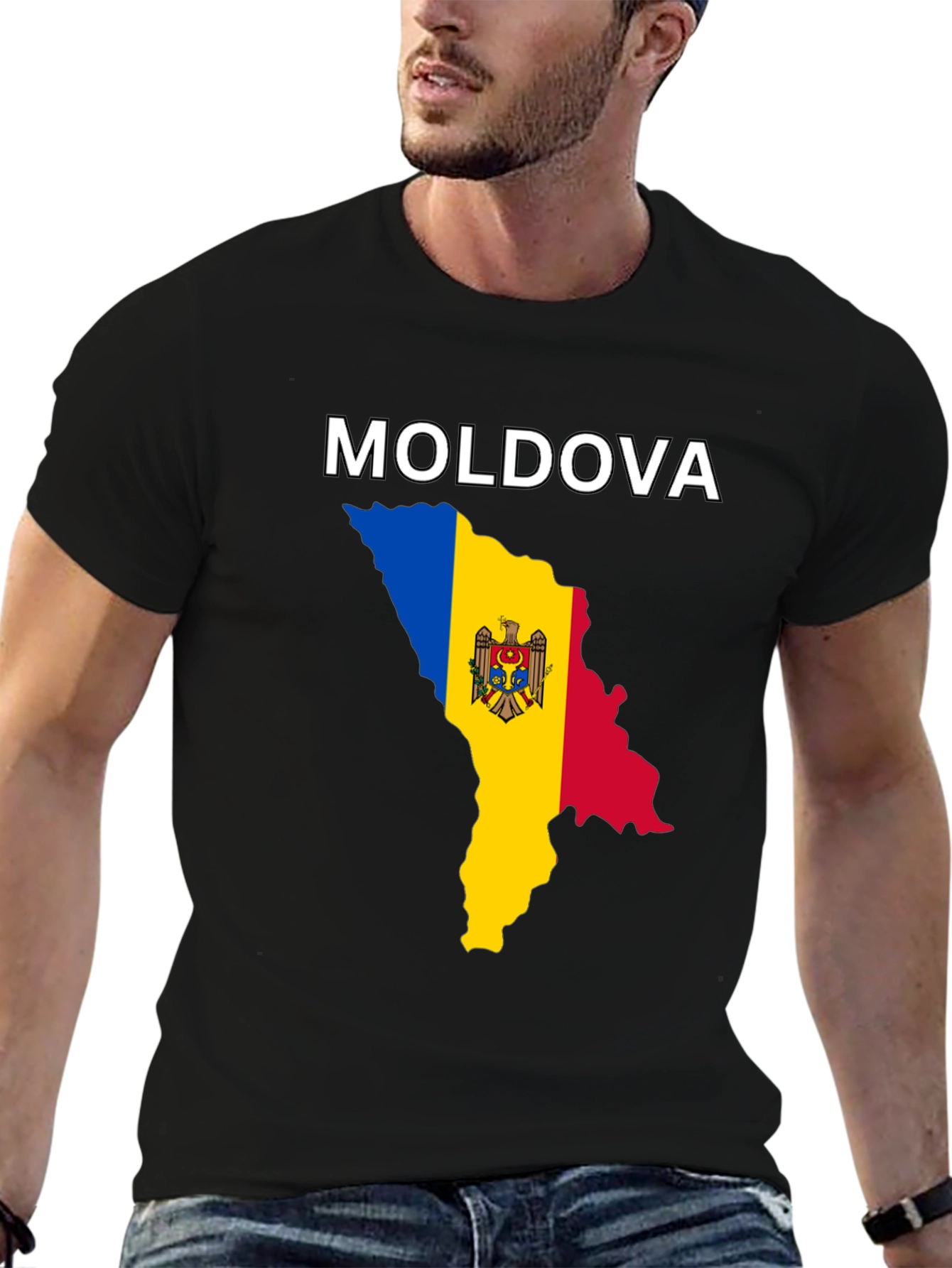 Moldova Flag Map T-Shirt - Show Your Pride!