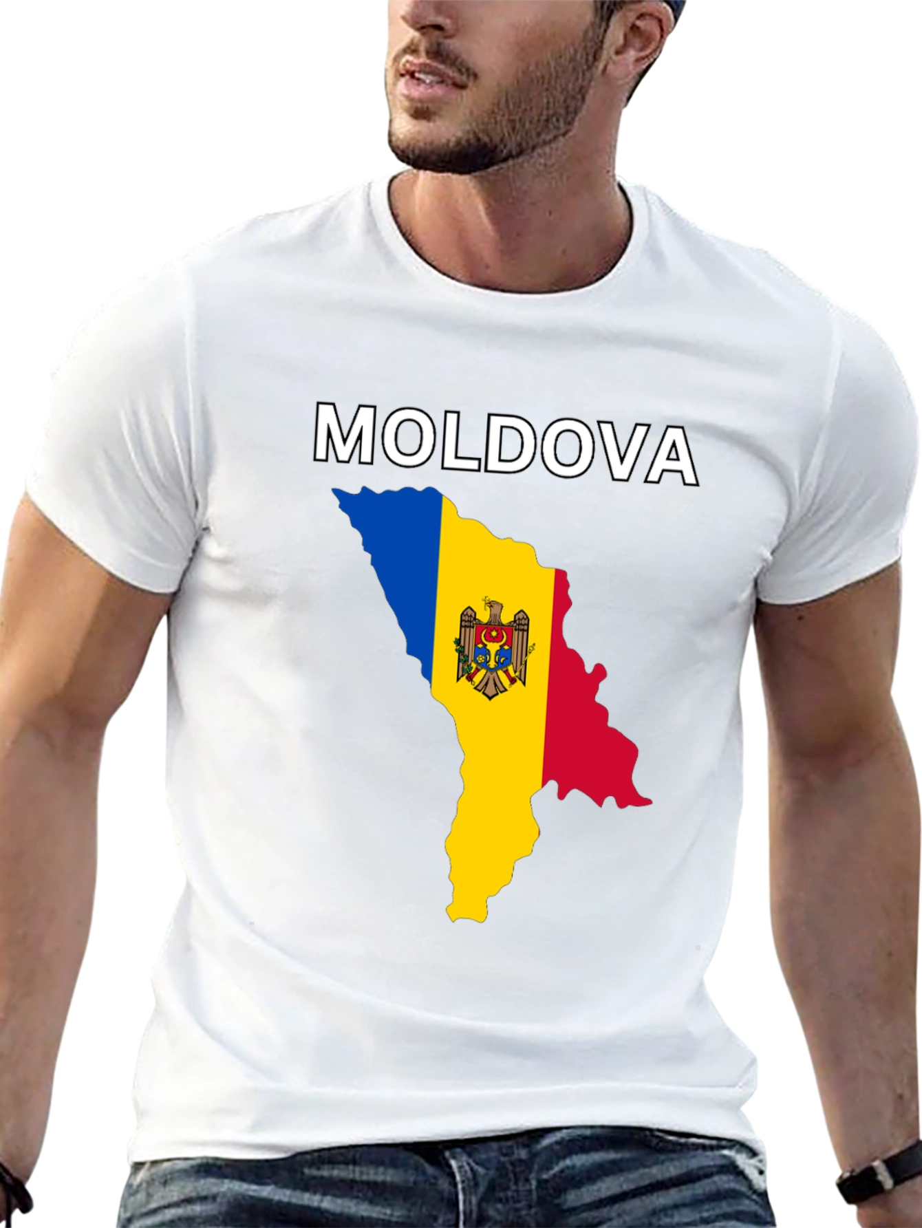 Moldova Flag Map T-Shirt - Show Your Pride!