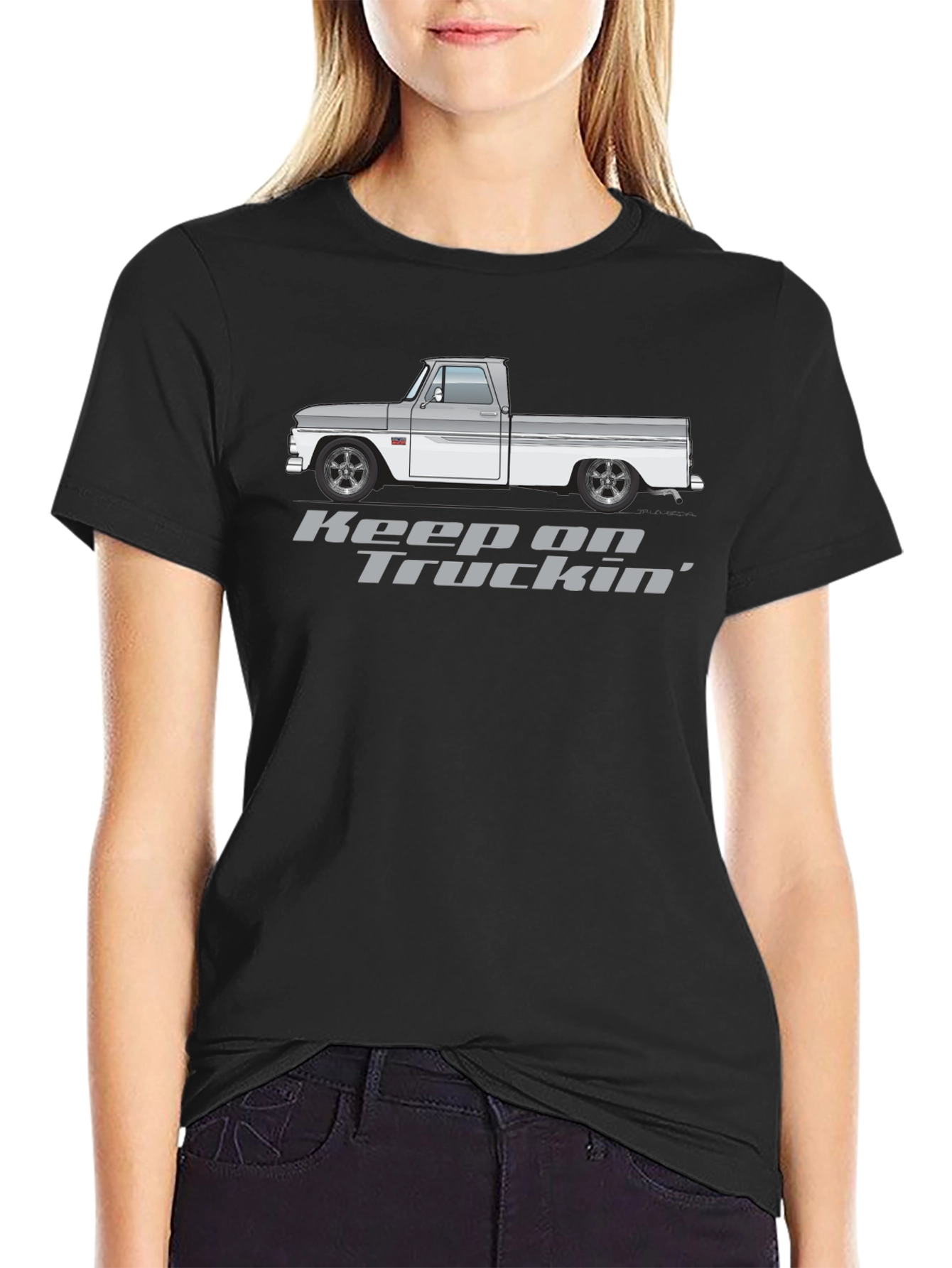 Keep On Truckin Black Graphic Tee