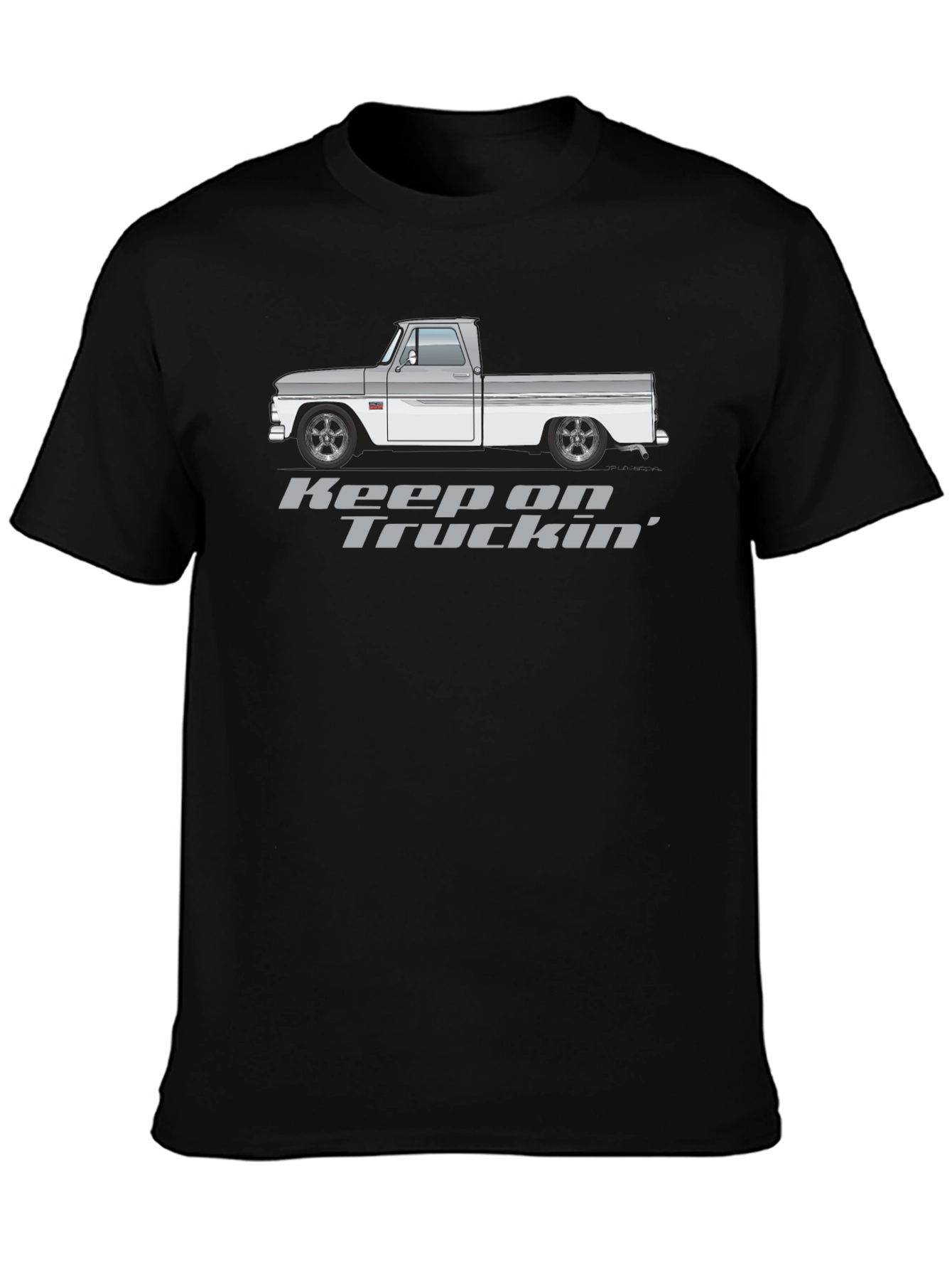 Keep On Truckin Black Graphic Tee