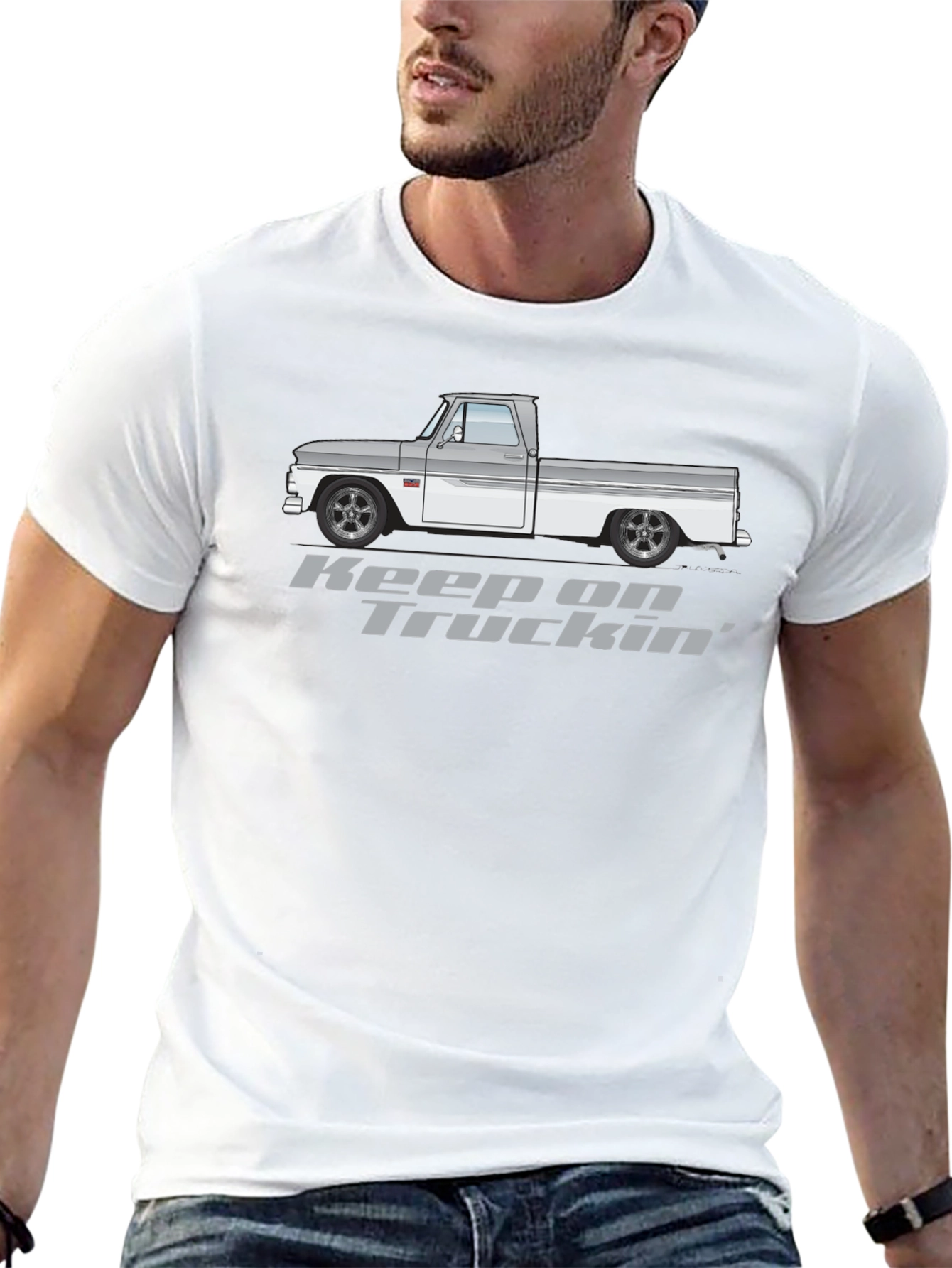 Keep On Truckin Black Graphic Tee