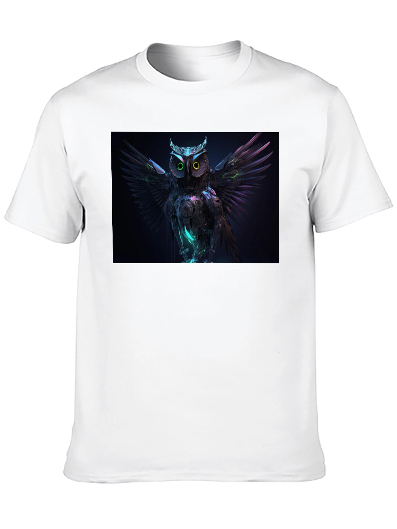 Cyber Owl Graphic Black T-Shirt