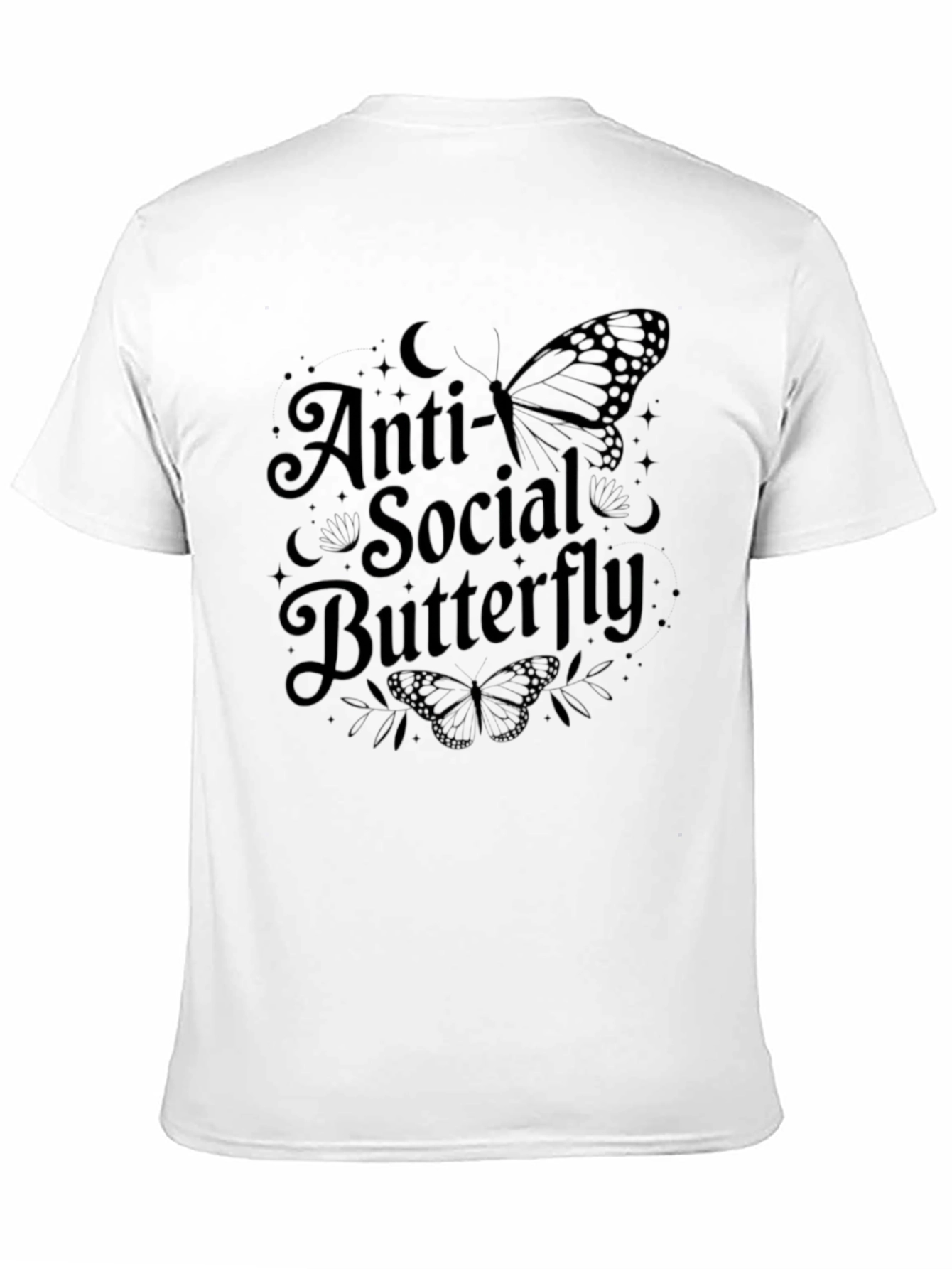 Anti-Social Butterfly Graphic T-Shirt