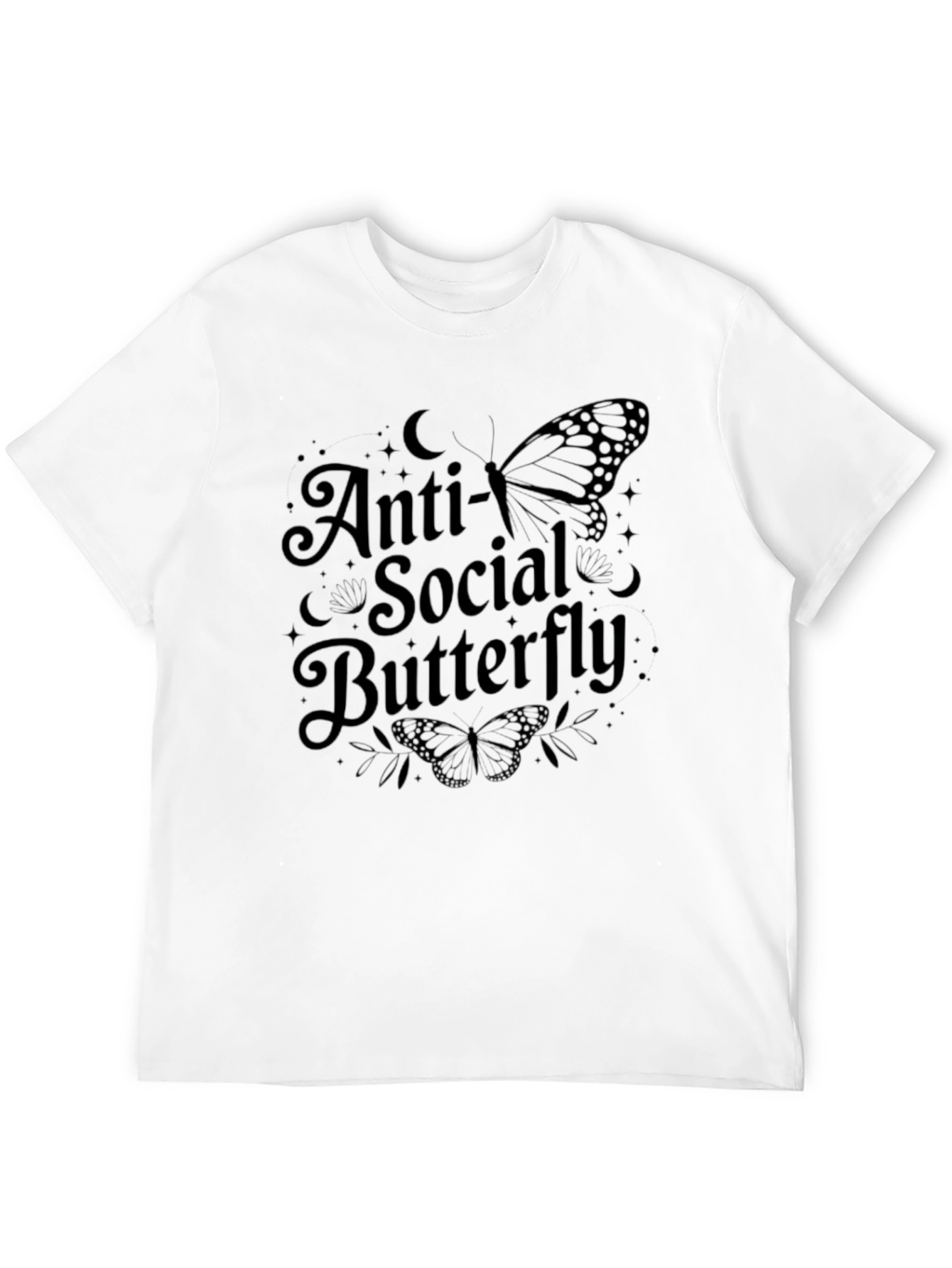 Anti-Social Butterfly Graphic T-Shirt