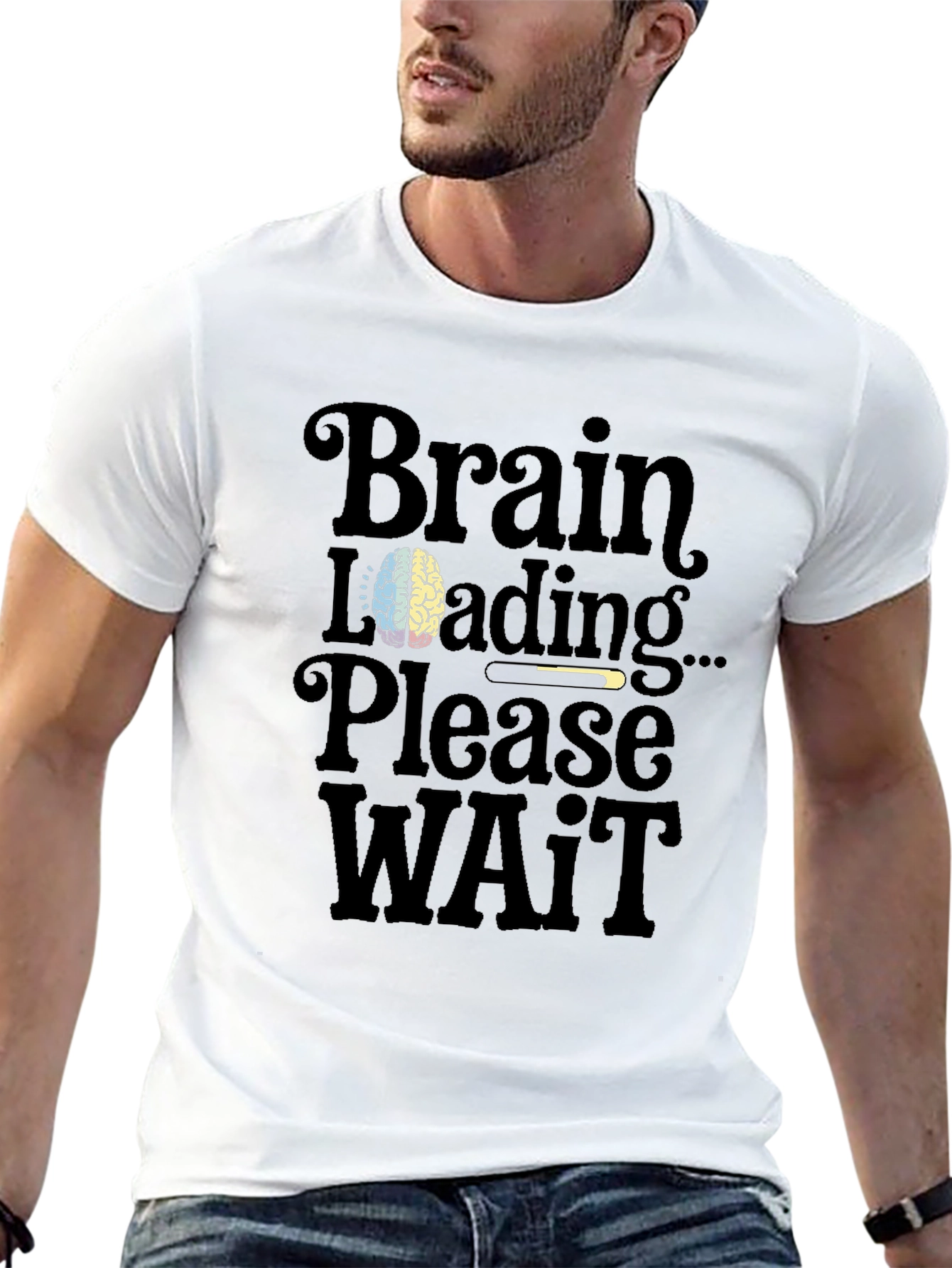 Brain Loading T-Shirt - Funny Geek Tee
