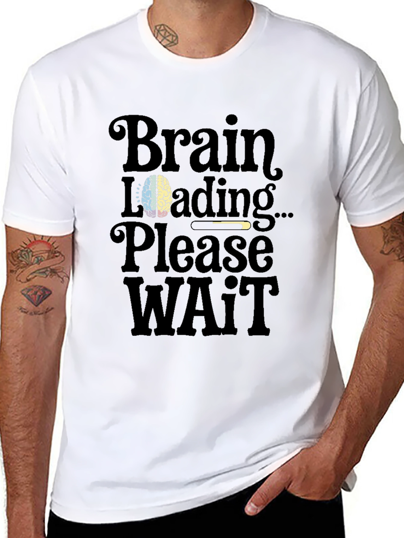 Brain Loading T-Shirt - Funny Geek Tee