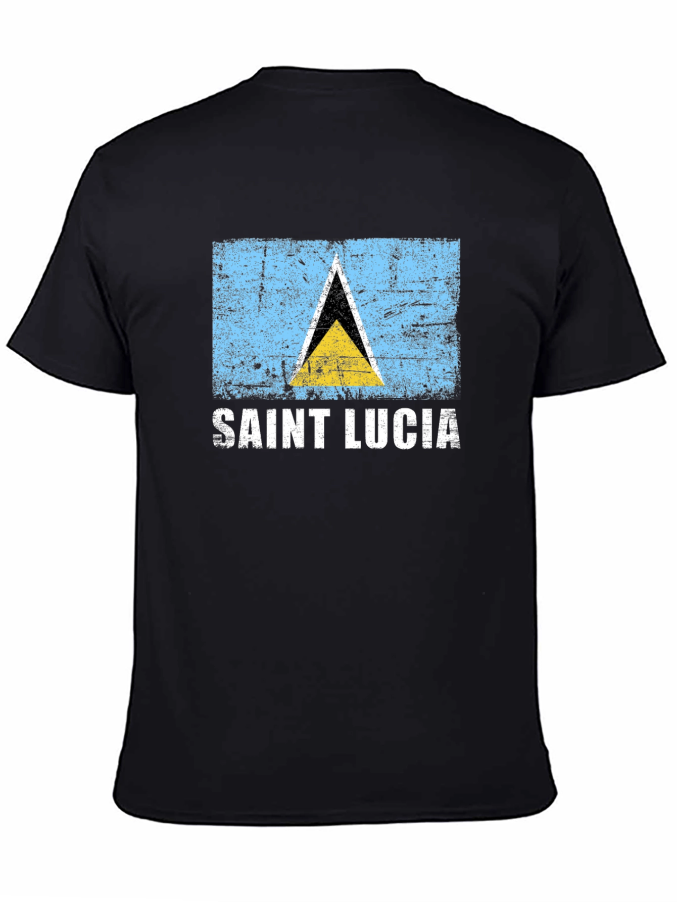 Saint Lucia Flag T-Shirt - Distressed Design
