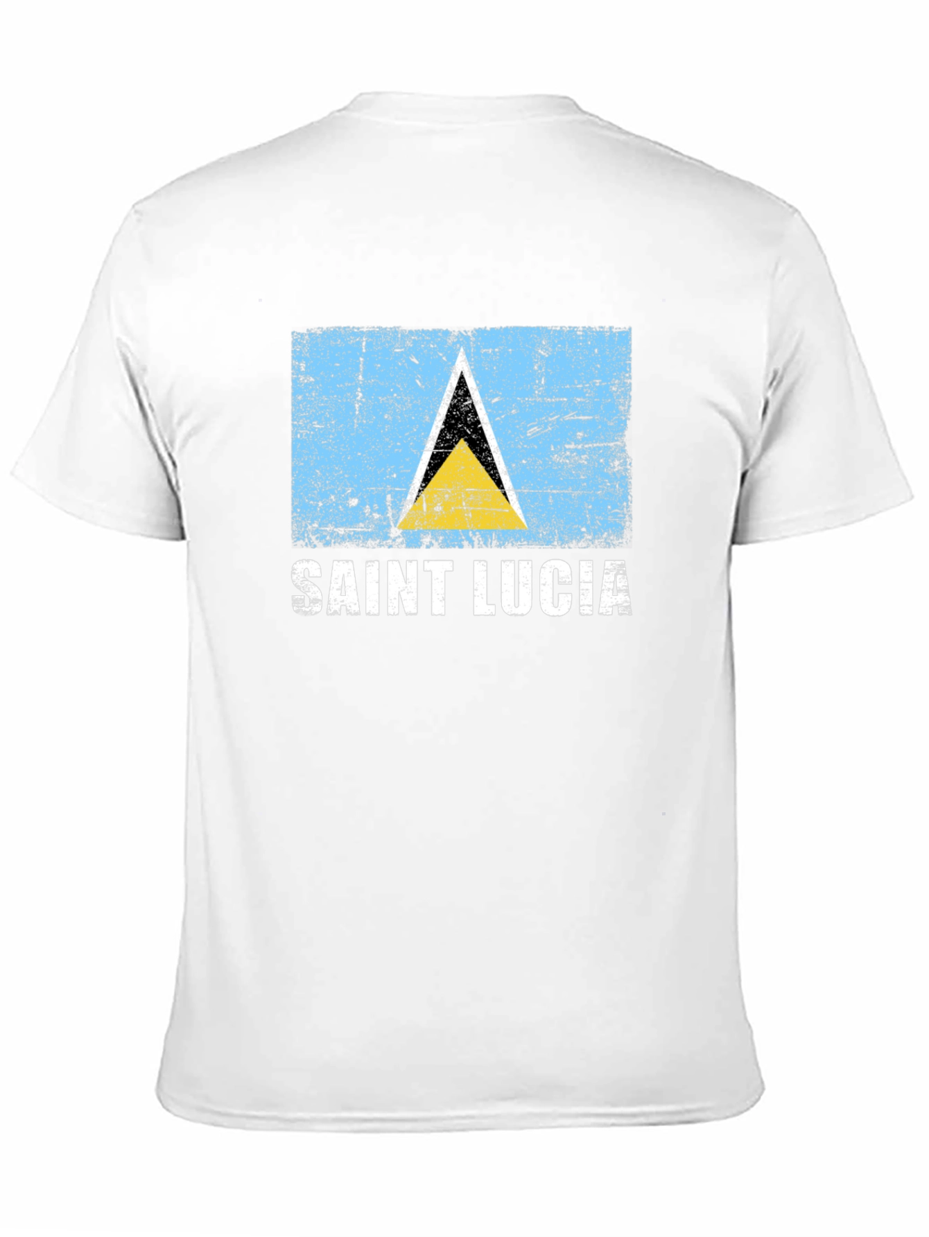 Saint Lucia Flag T-Shirt - Distressed Design