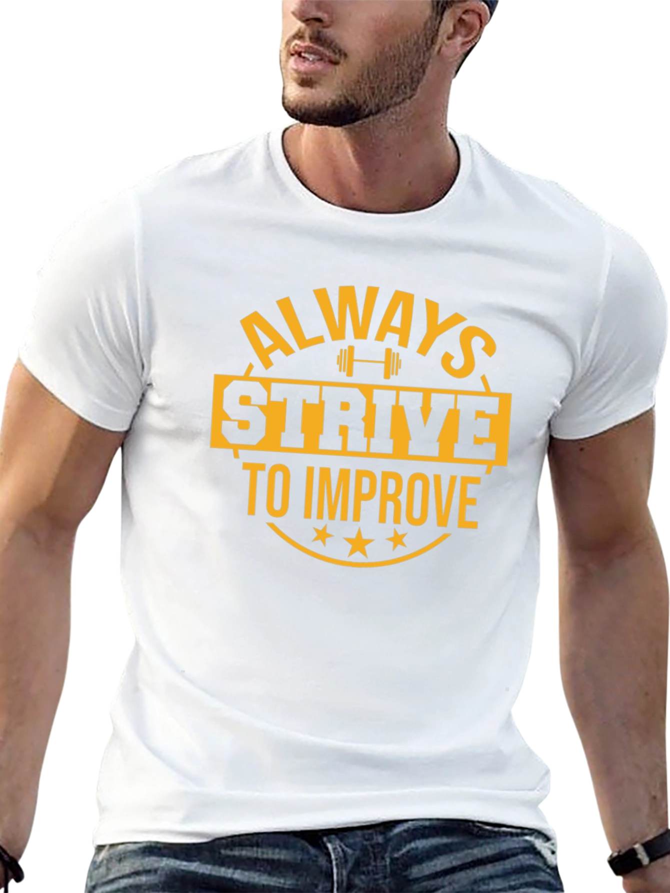 Always Strive to Improve Black Graphic Tee