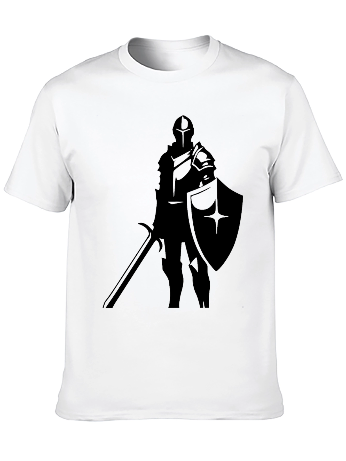 Knight Silhouette T-Shirt - Medieval Warrior Tee