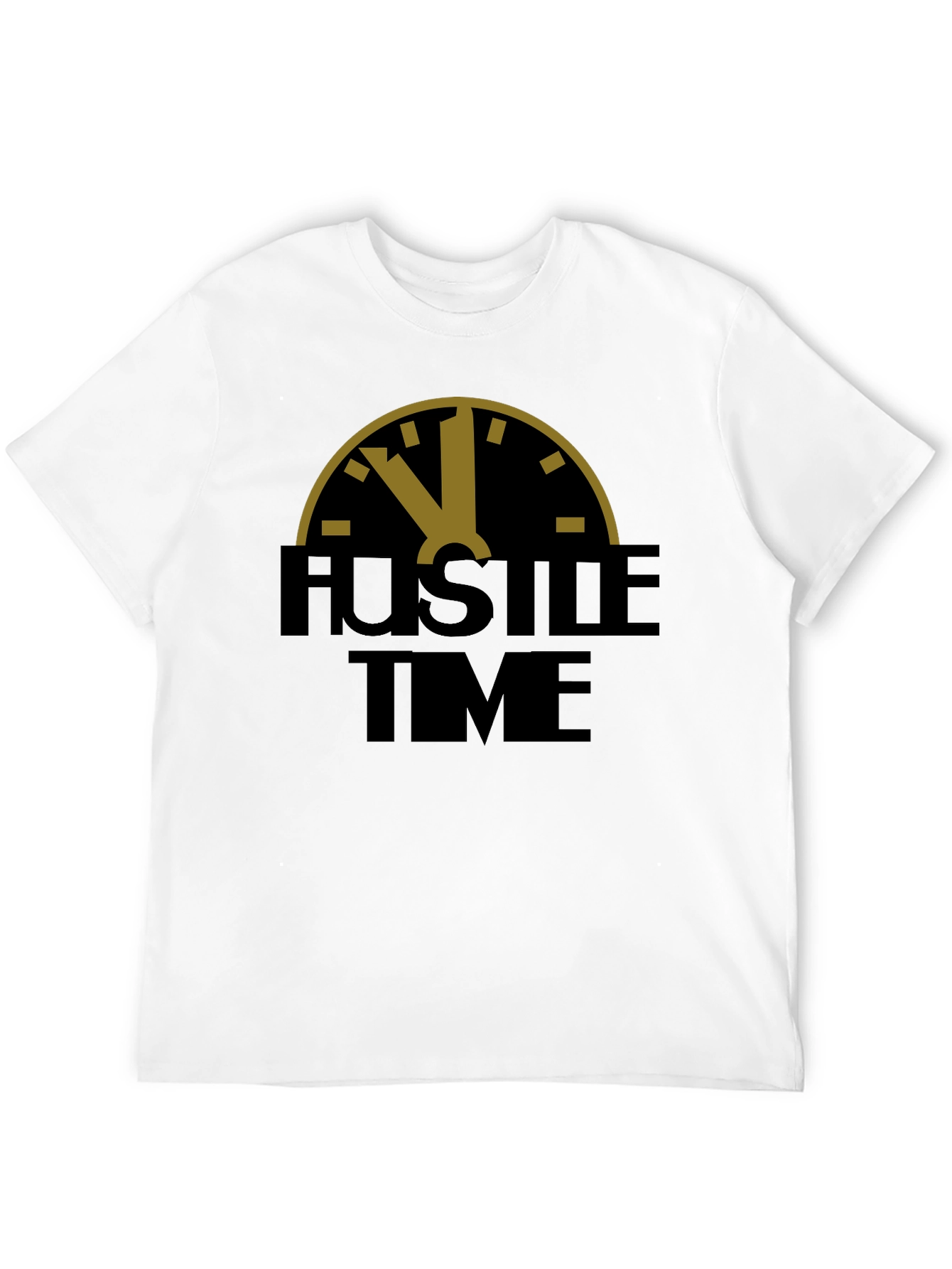 Hustle Time Graphic Print Crew Neck T-Shirt