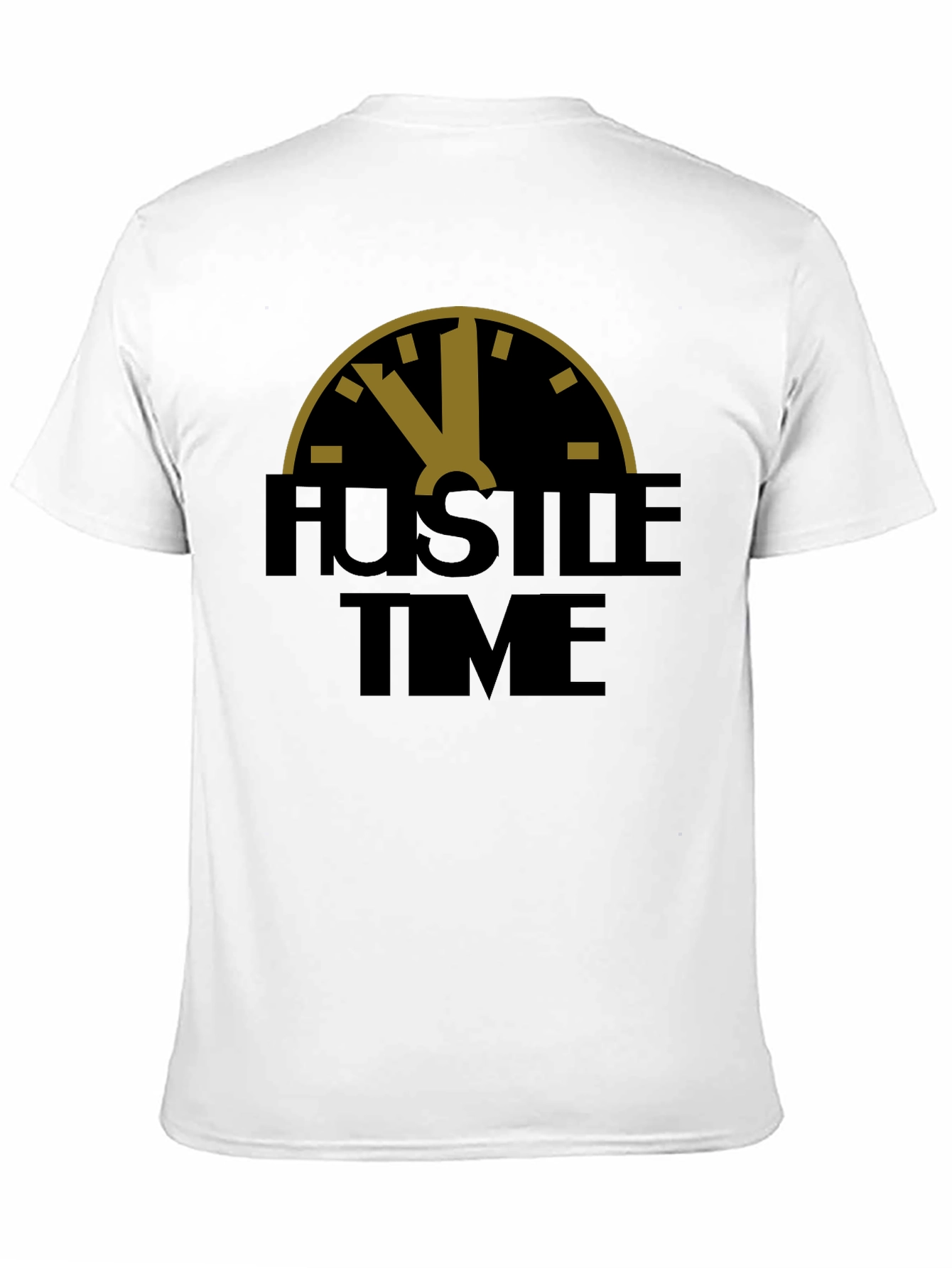 Hustle Time Graphic Print Crew Neck T-Shirt