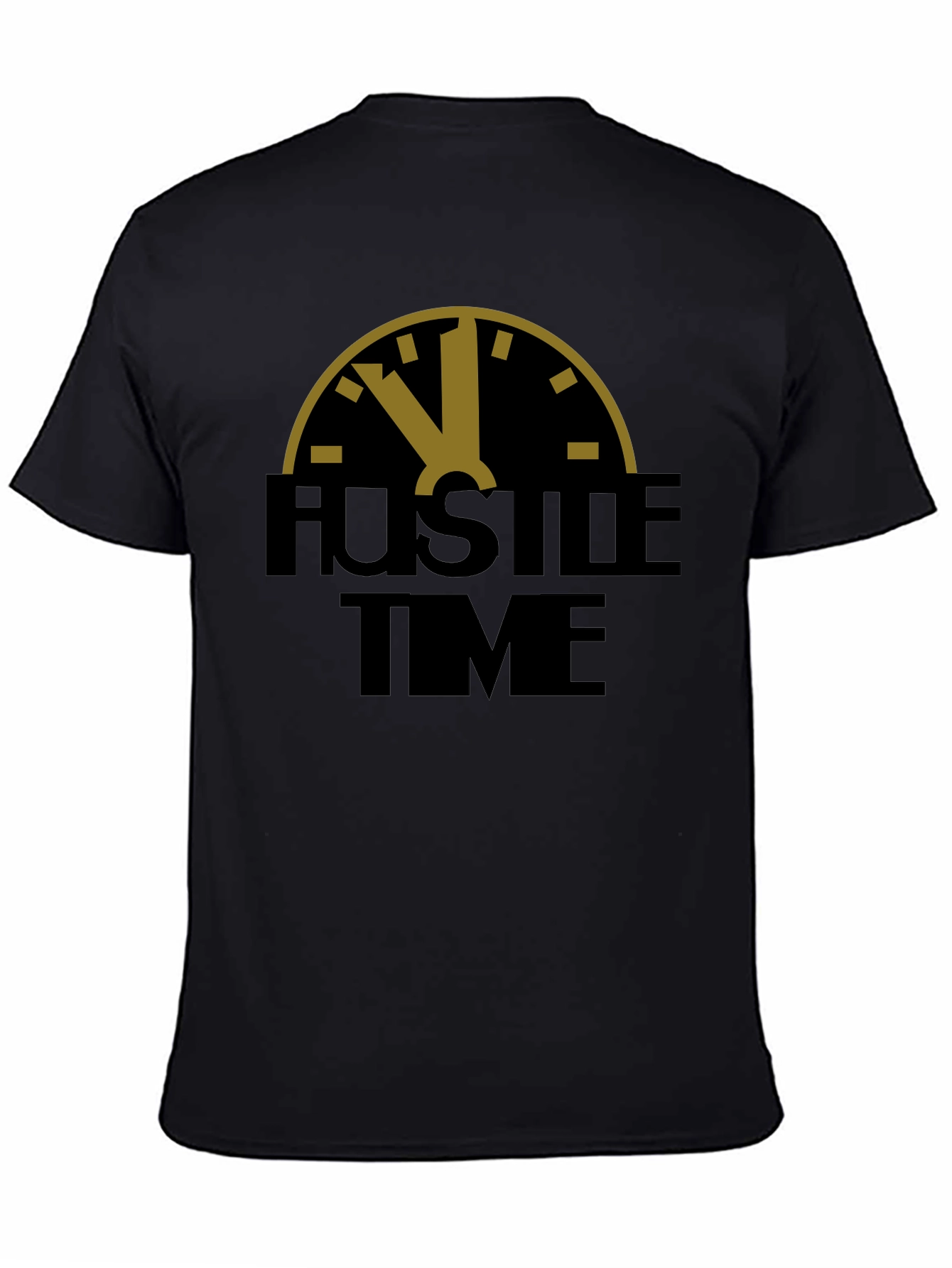 Hustle Time Graphic Print Crew Neck T-Shirt