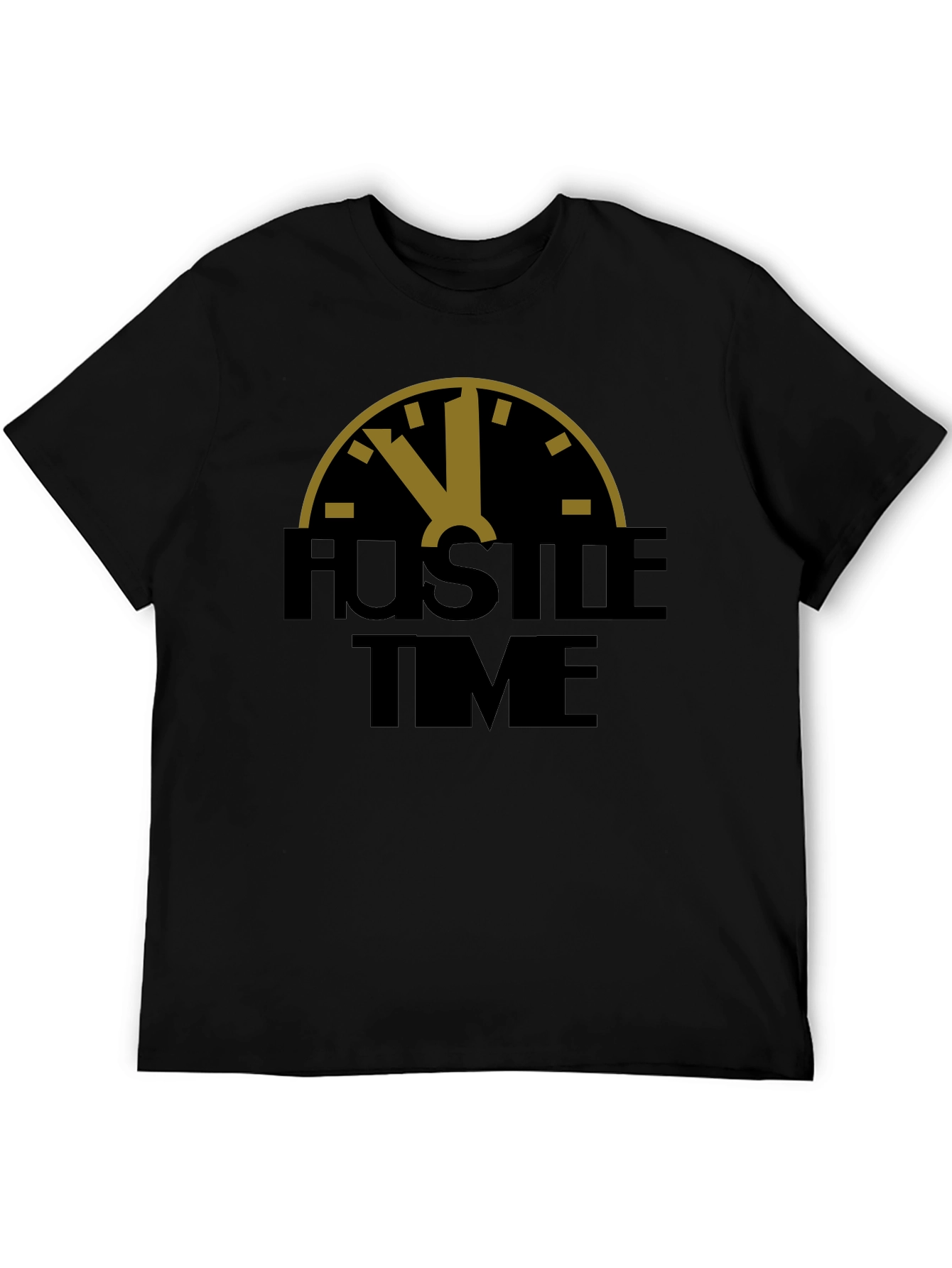 Hustle Time Graphic Print Crew Neck T-Shirt