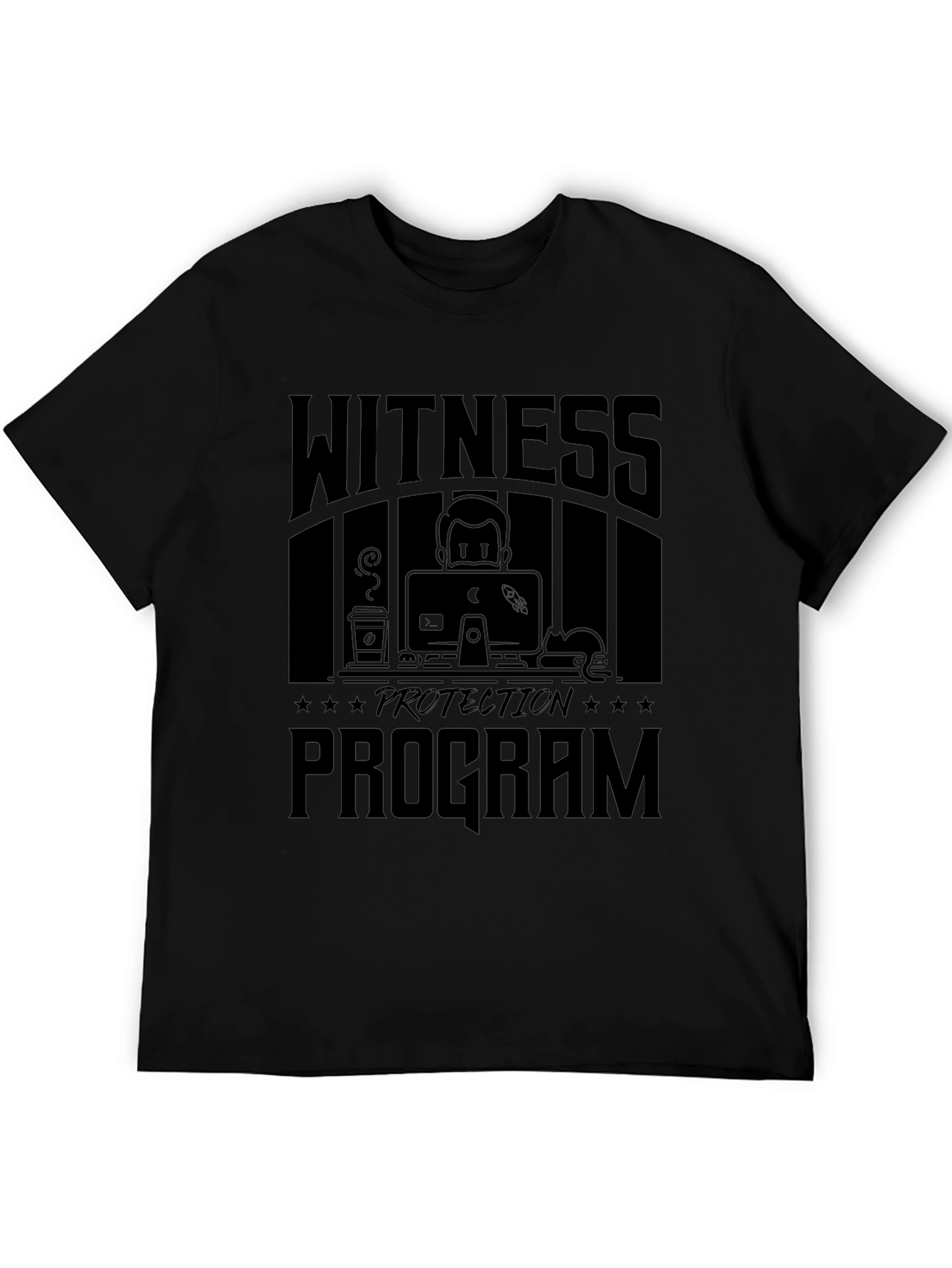 Witness Protection Program Black Graphic T-Shirt
