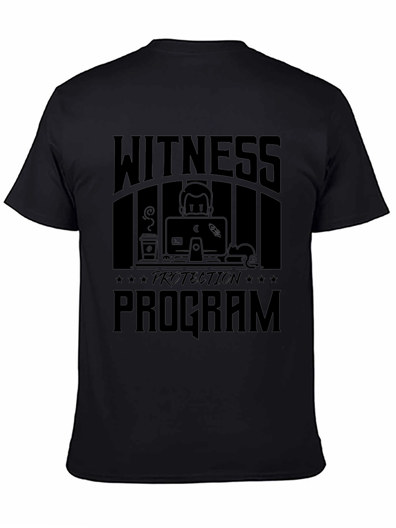 Witness Protection Program Black Graphic T-Shirt