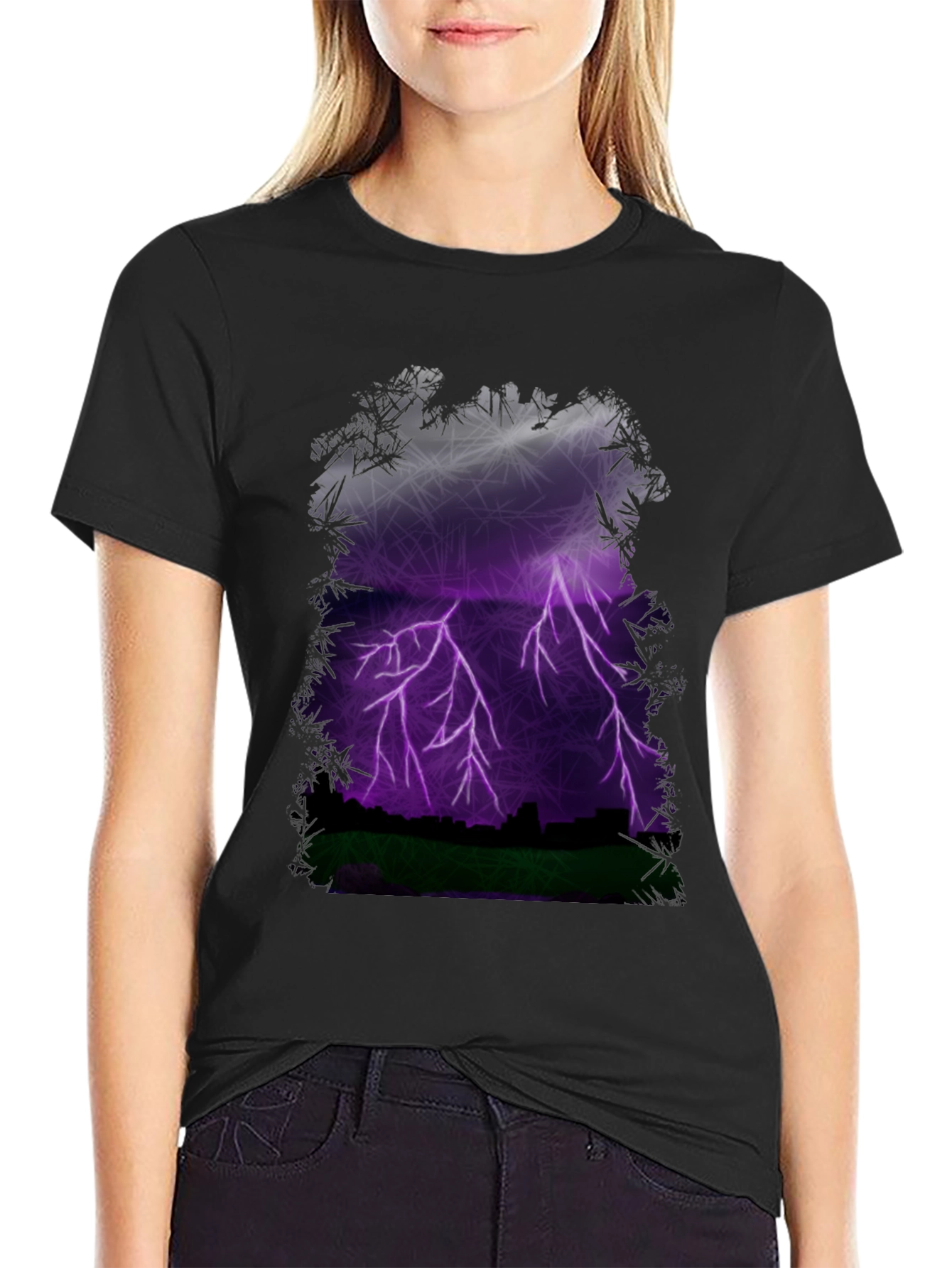 Lightning Cityscape Graphic Tee