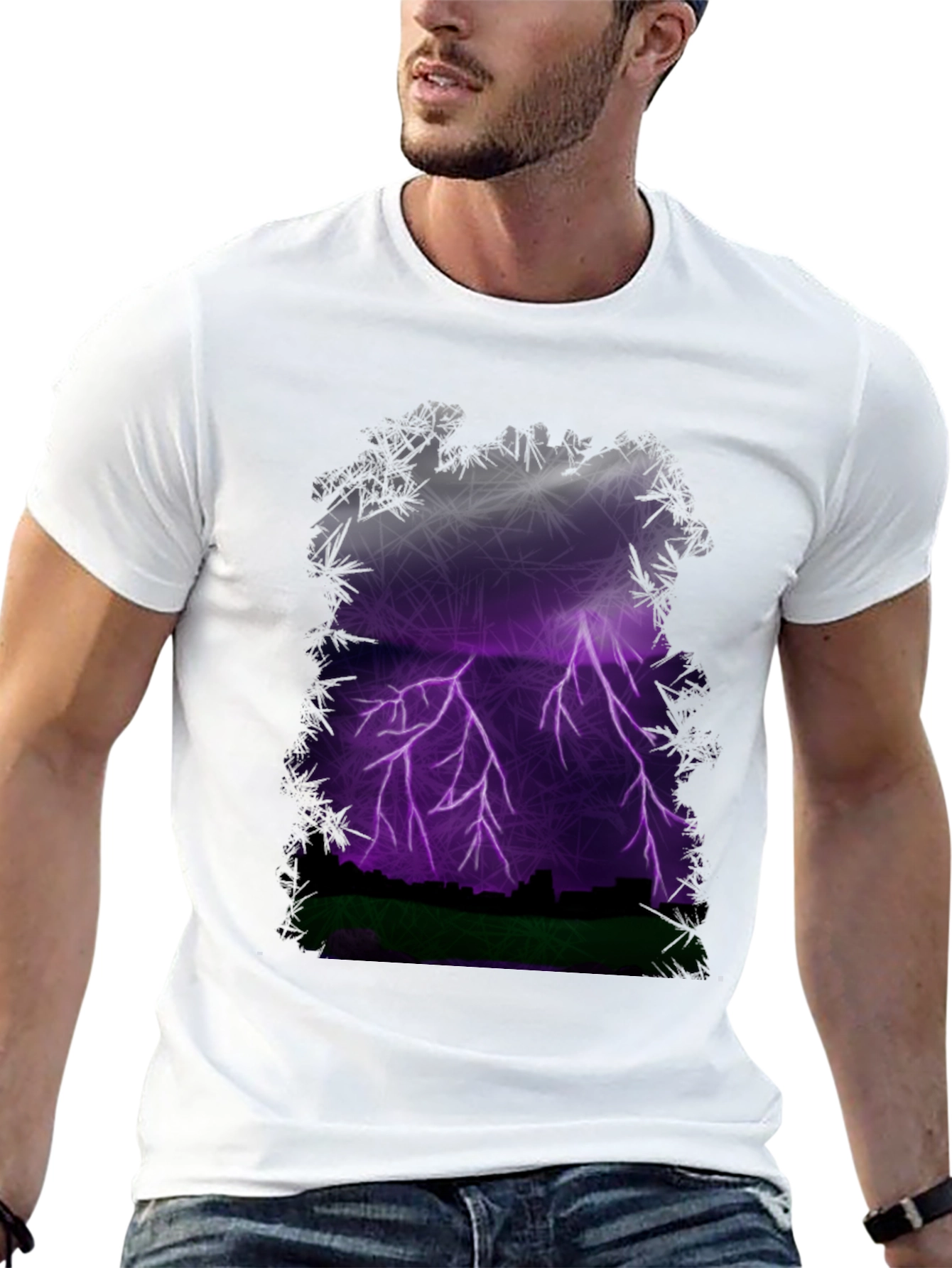 Lightning Cityscape Graphic Tee
