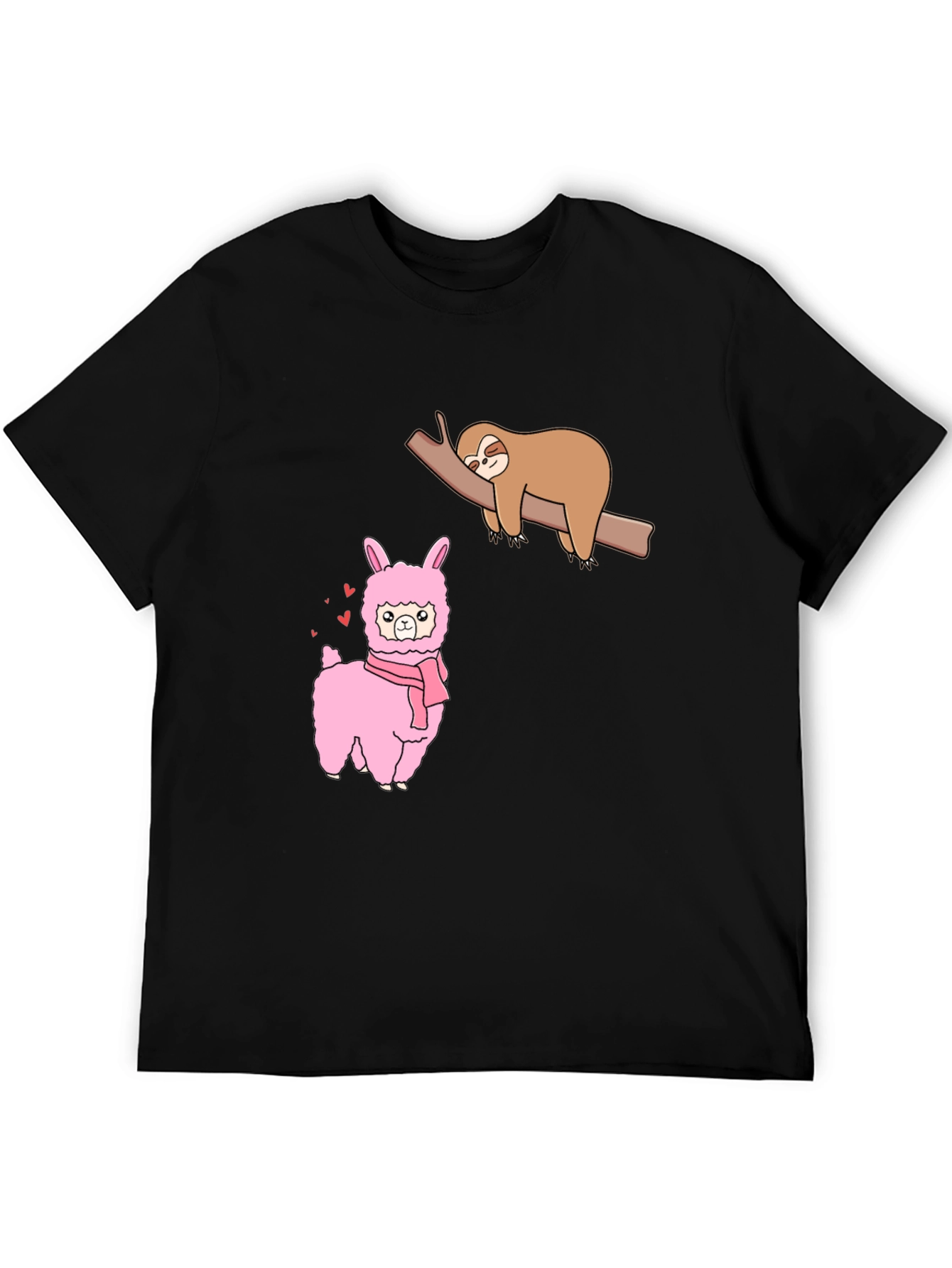 Sloth & Llama Graphic Tee - Black