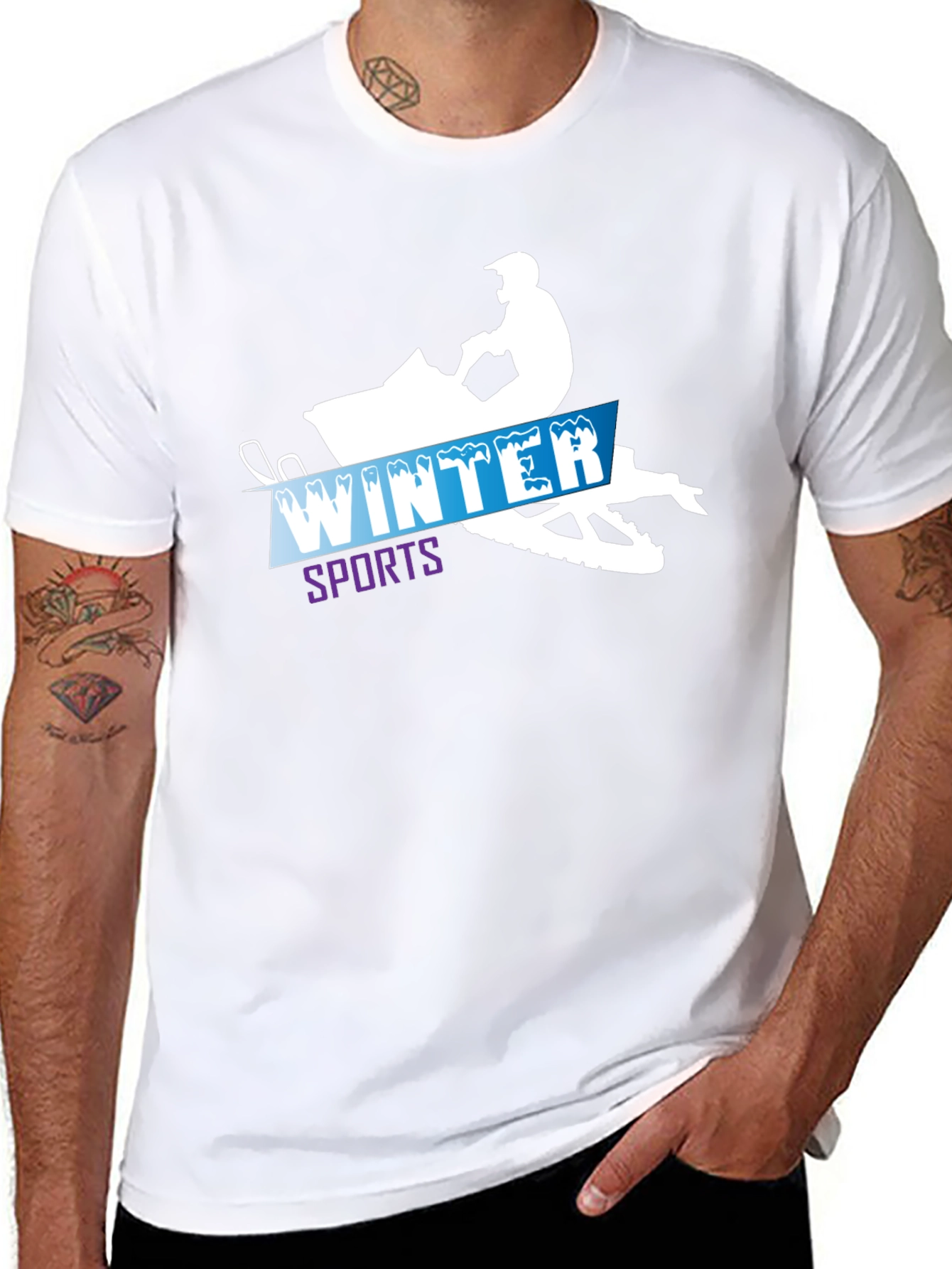Winter Sports Snowmobile Graphic Tee