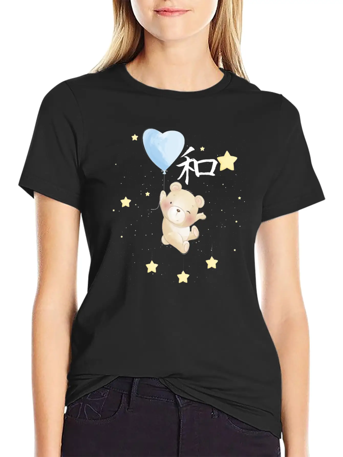 Wa Harmony Teddy Bear | Japanese Values Comfortable Minimalist Graphic Tee – Summer Style Essential