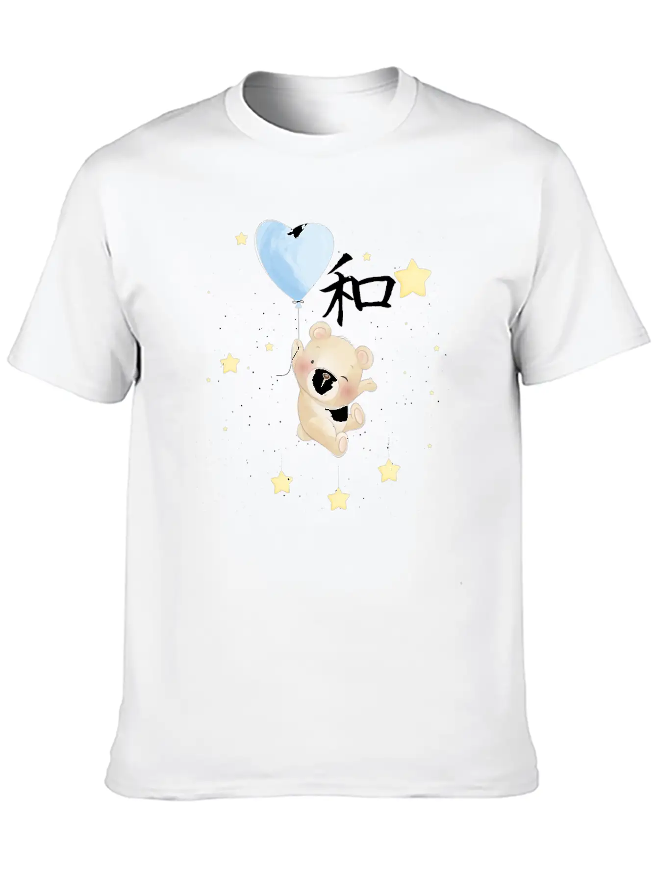 Wa Harmony Teddy Bear | Japanese Values Comfortable Minimalist Graphic Tee – Summer Style Essential