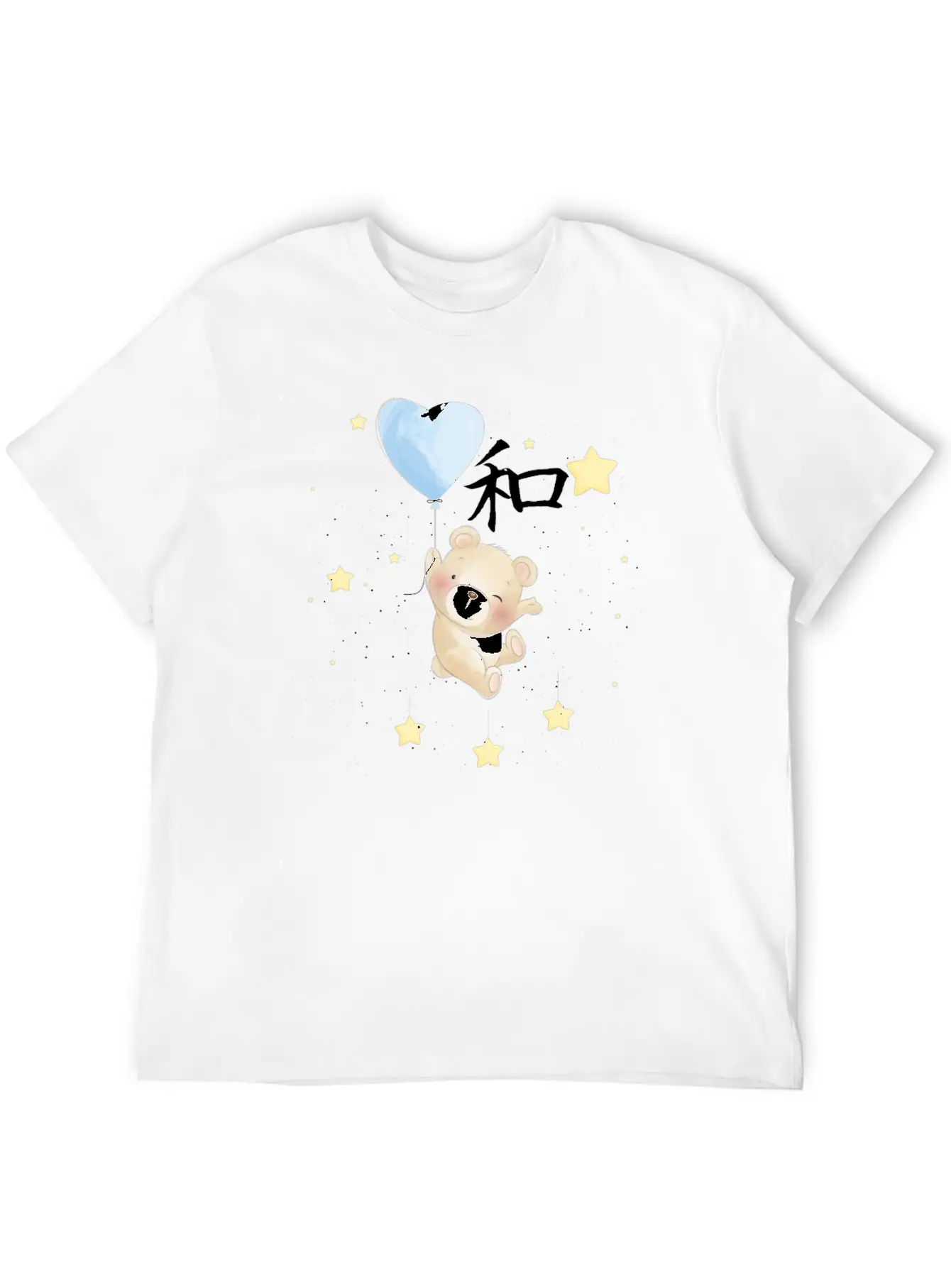 Wa Harmony Teddy Bear | Japanese Values Comfortable Minimalist Graphic Tee – Summer Style Essential