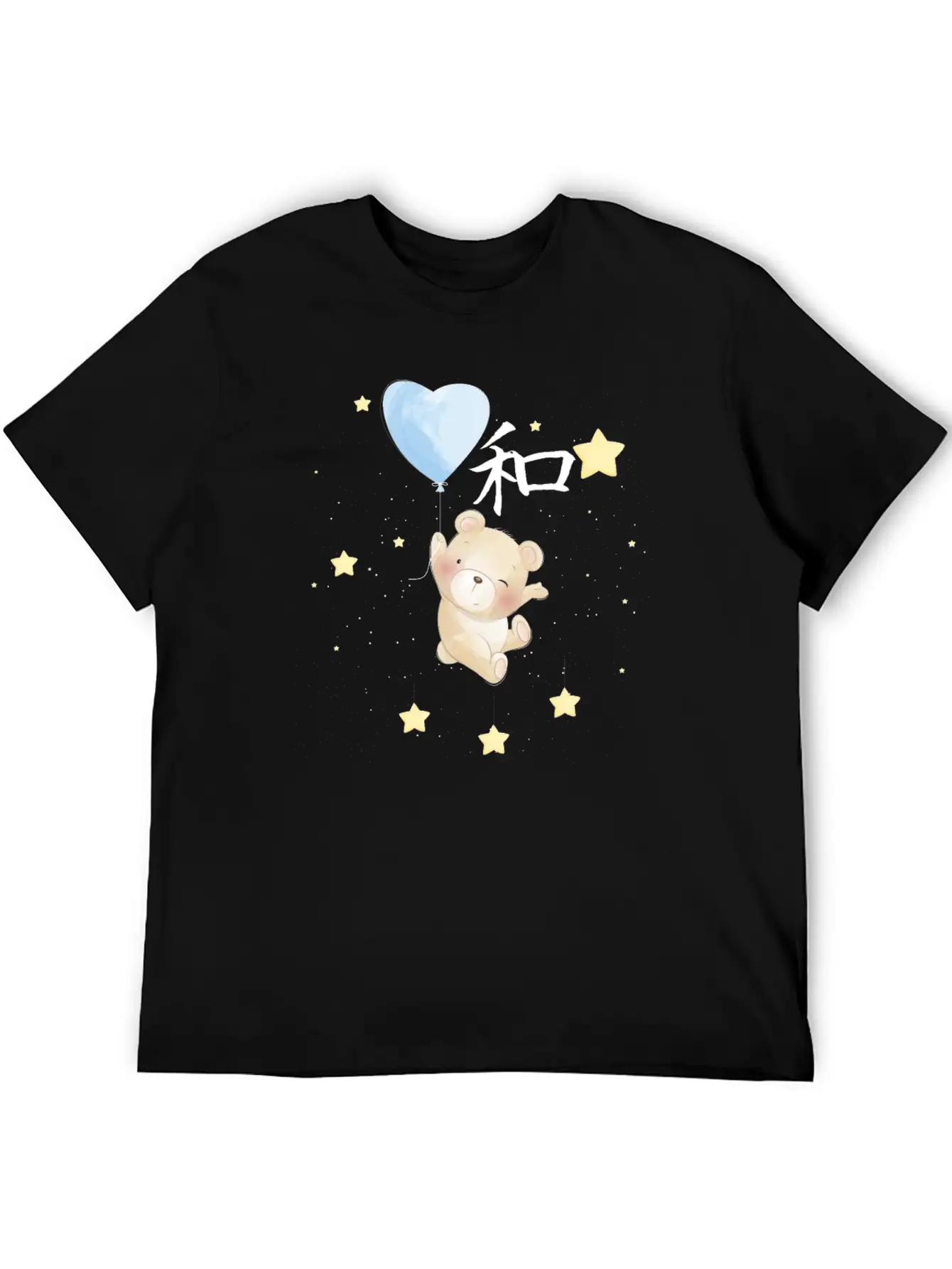 Wa Harmony Teddy Bear | Japanese Values Comfortable Minimalist Graphic Tee – Summer Style Essential