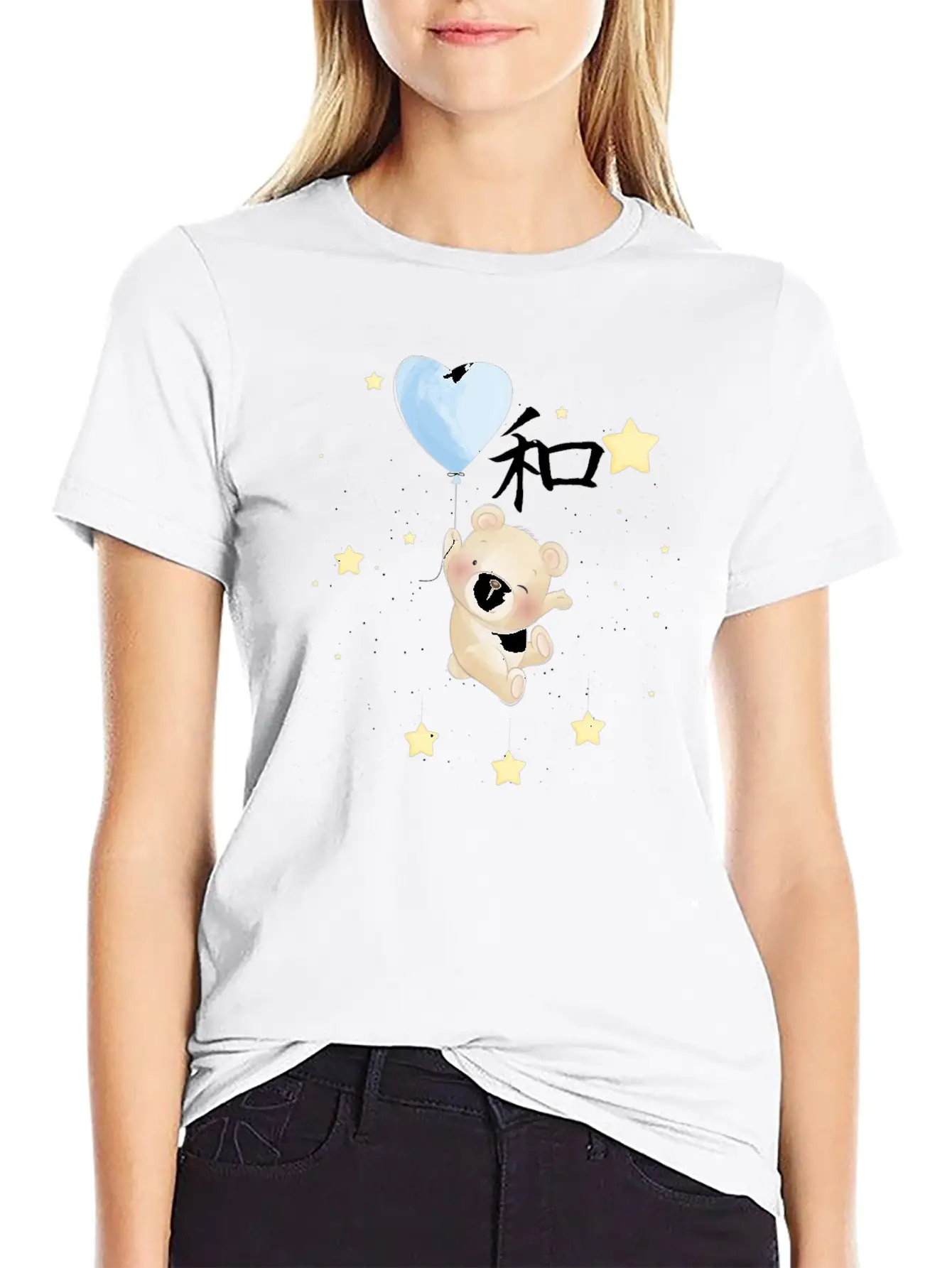 Wa Harmony Teddy Bear | Japanese Values Comfortable Minimalist Graphic Tee – Summer Style Essential