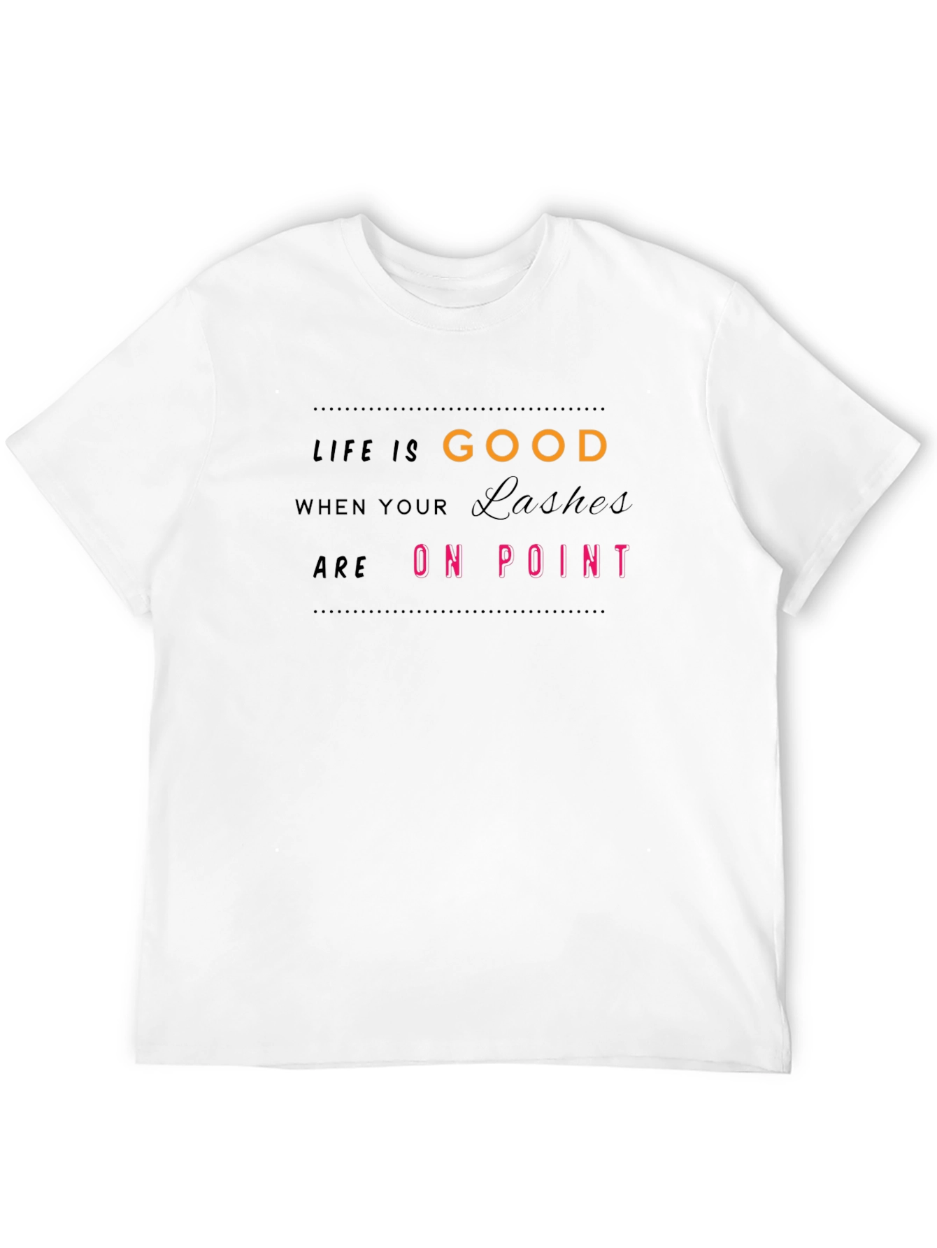 Life is Good Lashes On Point Black T-Shirt