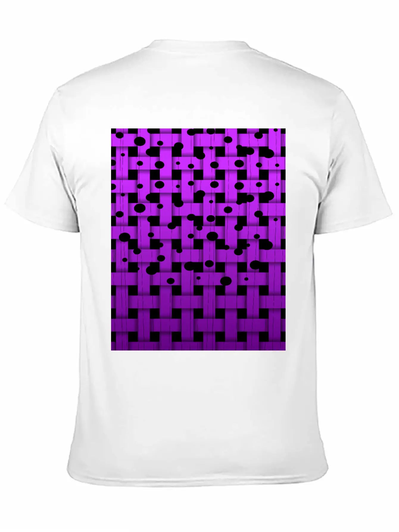 Waeaved Bubbles, Strings At Purple Background 3d Unisex Short Sleeve Soft Cotton T-Shirt – Casual Everyday Wear
