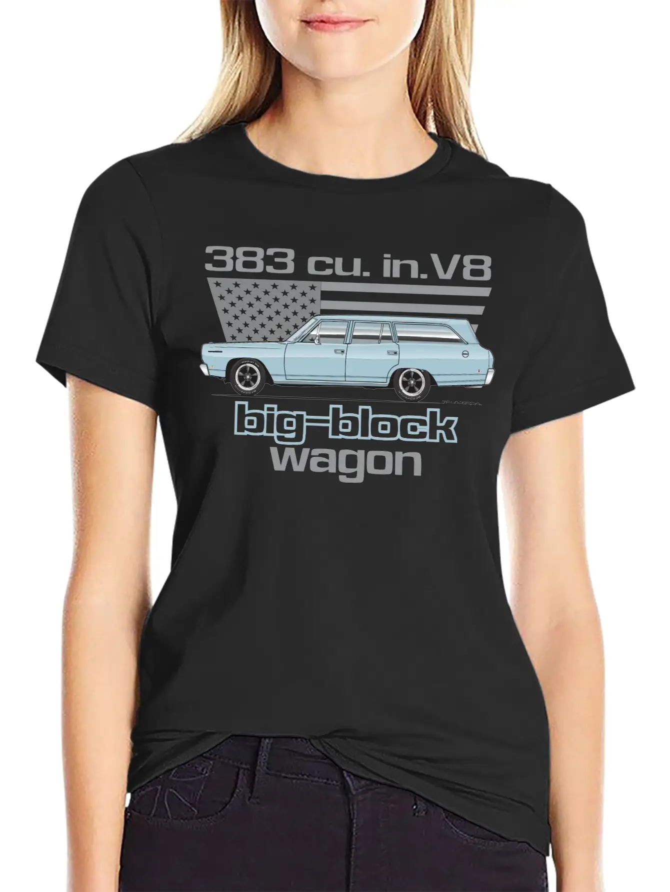 Wagon Mist Blue Stylish Everyday T-Shirt – Unisex Basic Cotton Tee