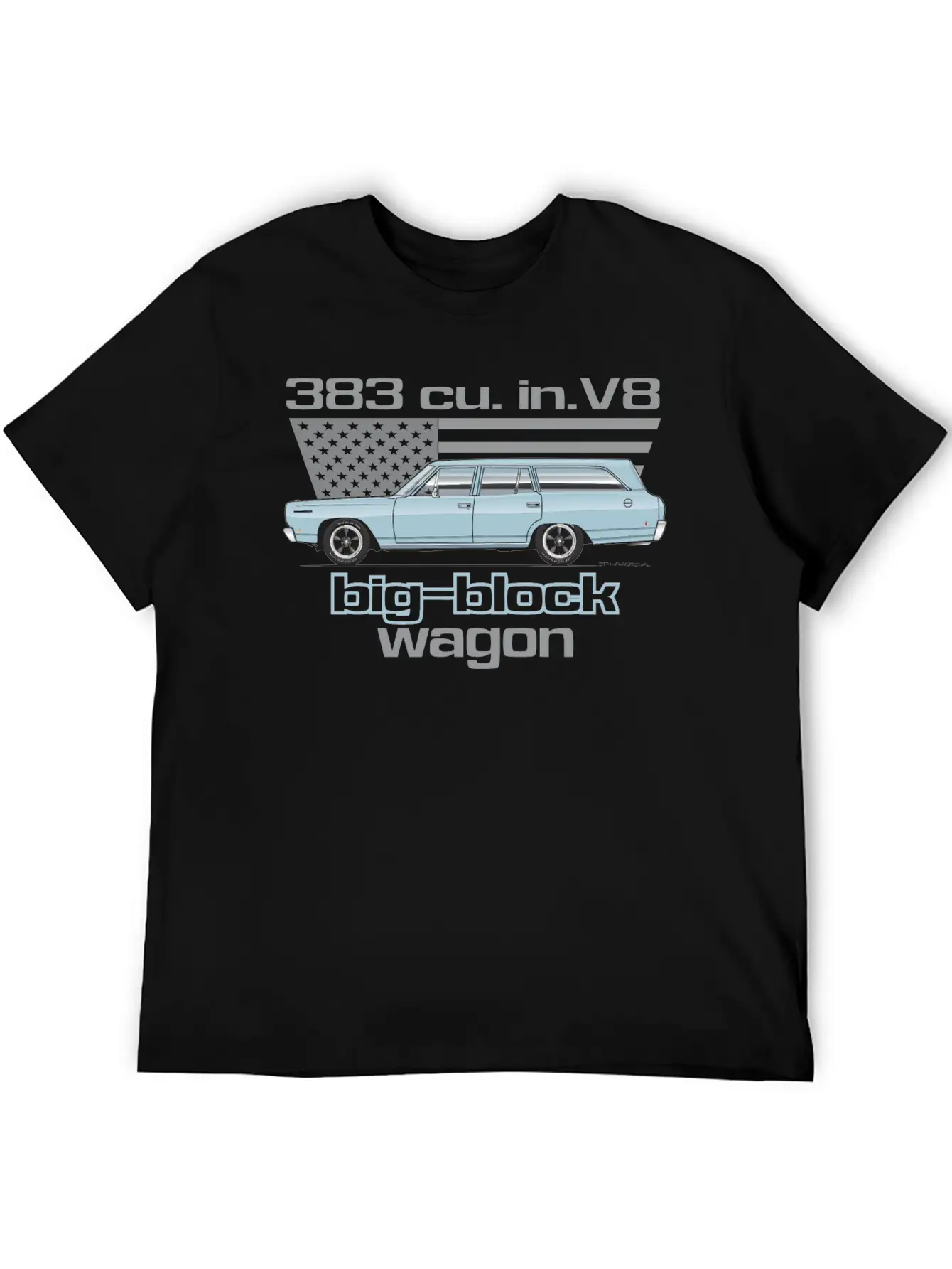 Wagon Mist Blue Stylish Everyday T-Shirt – Unisex Basic Cotton Tee