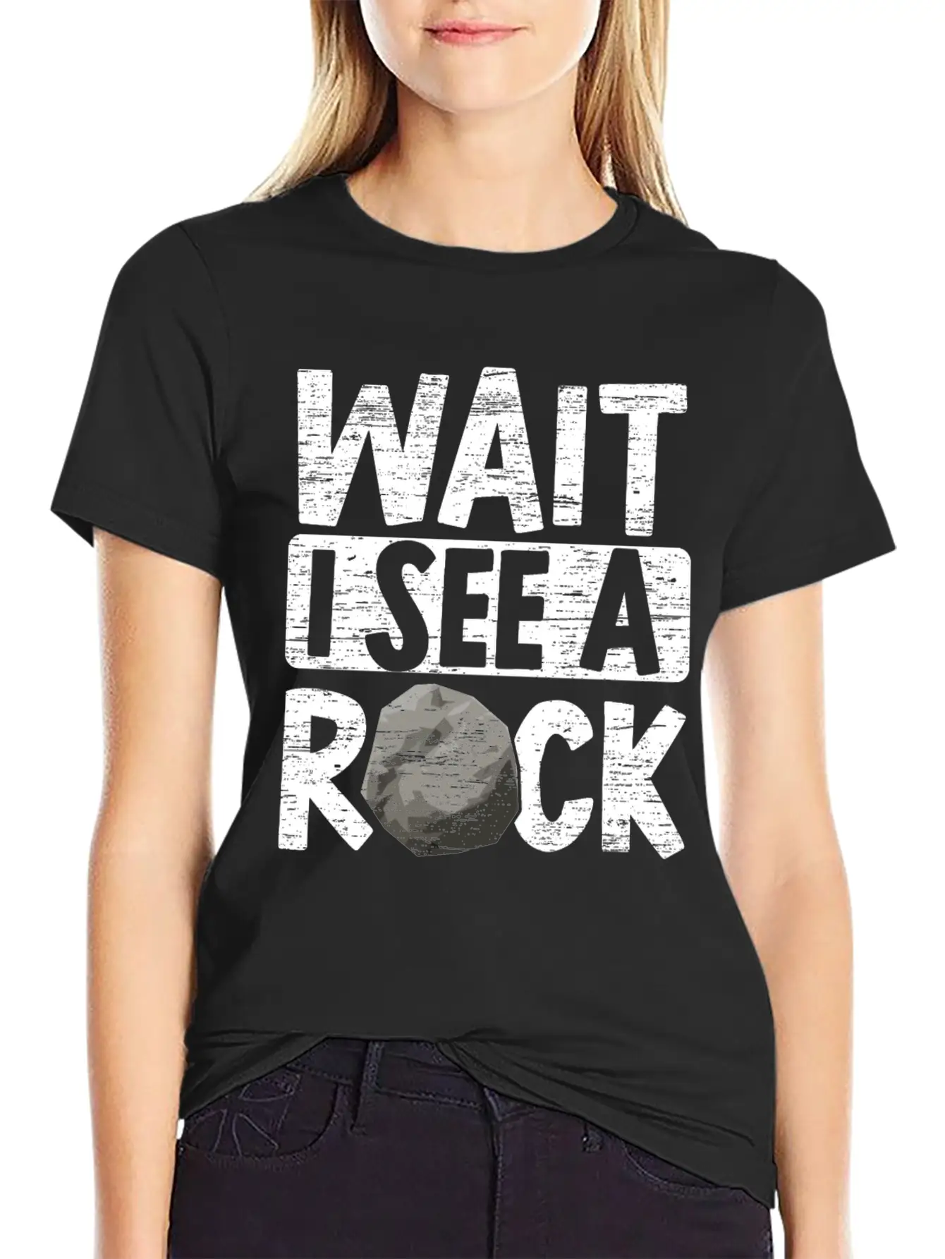 Wait I See A Rock Geologist Rockhound Rock Lover Unisex Short Sleeve Soft Cotton T-Shirt – Casual Everyday Wear