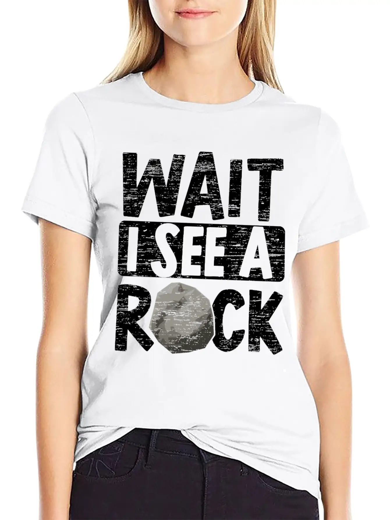 Wait I See A Rock Geologist Rockhound Rock Lover Unisex Short Sleeve Soft Cotton T-Shirt – Casual Everyday Wear